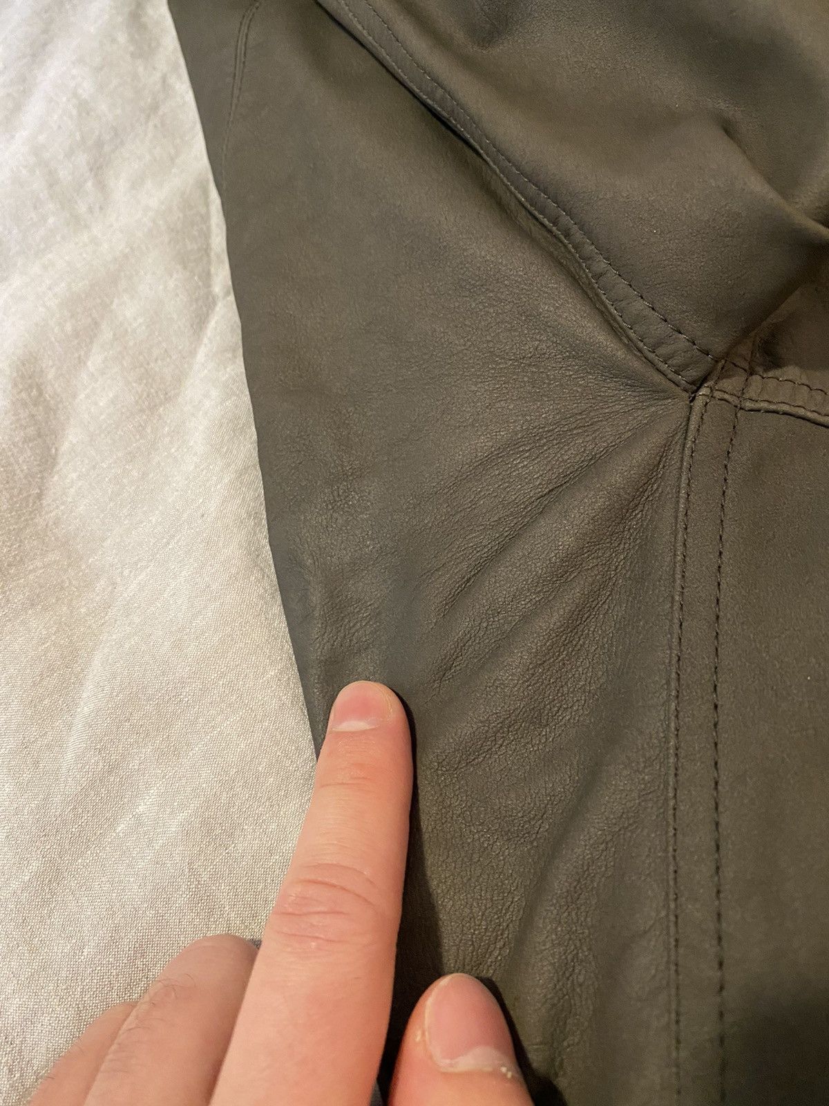 Rick Owens FW15 Sphinx Calfskin Leather Worker Jacket 50 Size US M / EU 48-50 / 2 - 15 Thumbnail