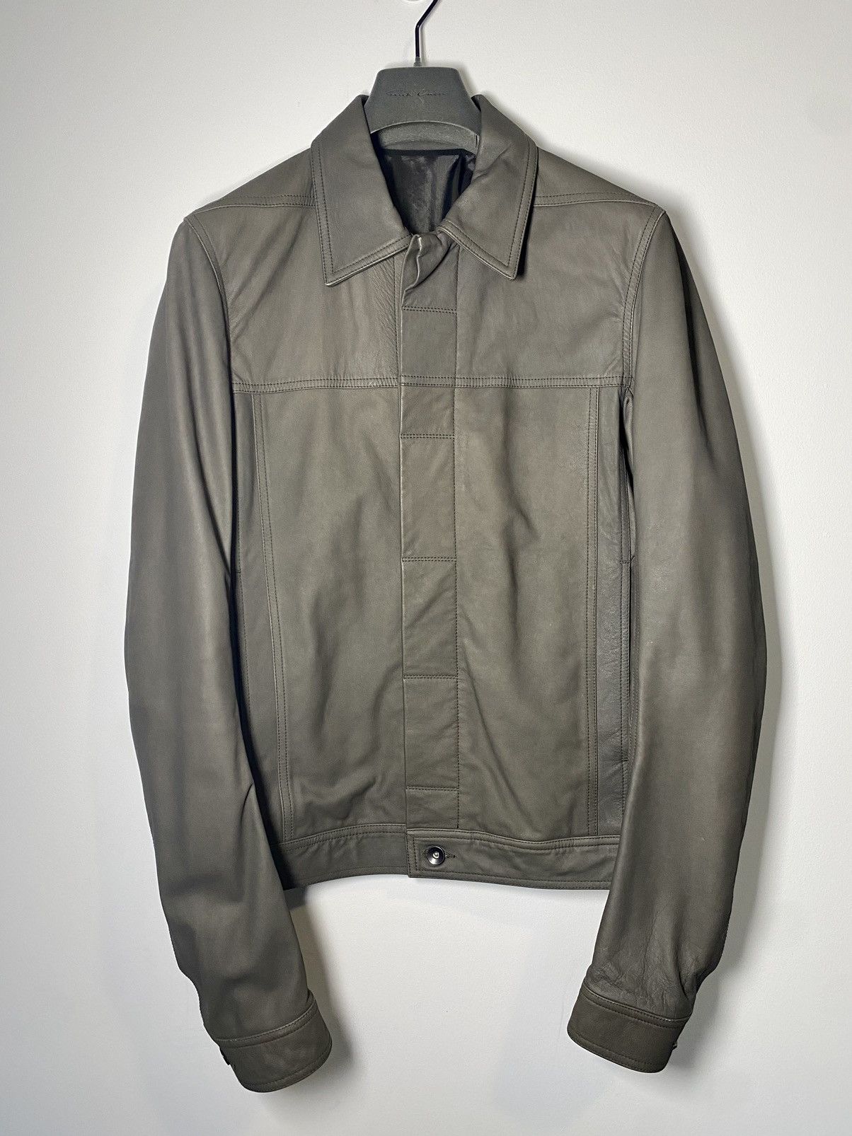 Rick Owens FW15 Sphinx Calfskin Leather Worker Jacket 50 Size US M / EU 48-50 / 2 - 3 Thumbnail