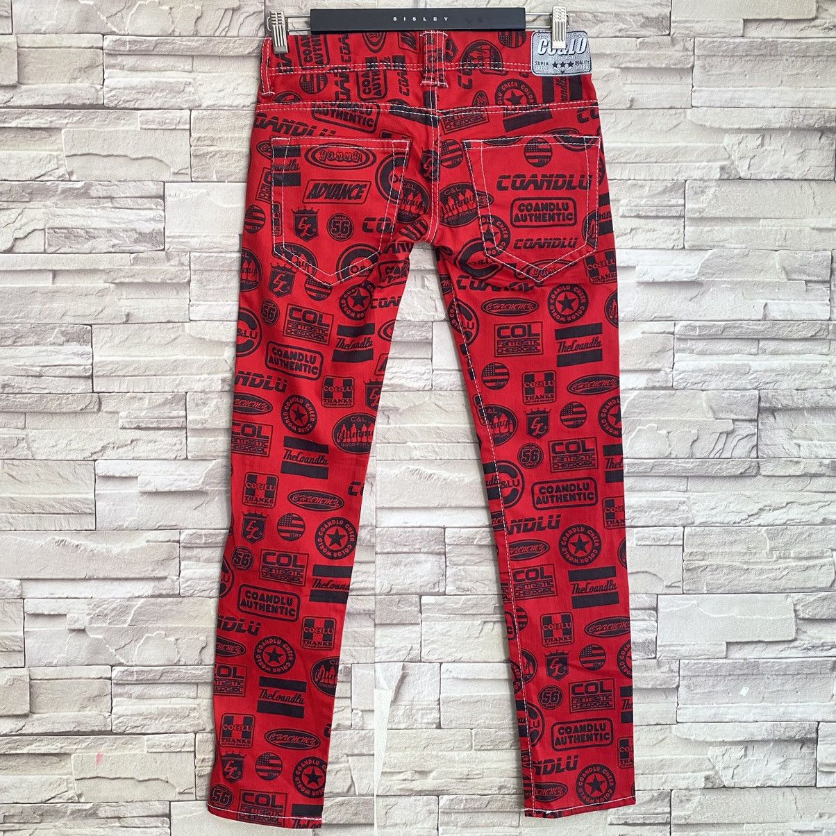 Hysteric Glamour Japanese Brand Co&Lu Printed Denim Skinny Jeans Stretch Size US 26 / EU 42 - 10 Thumbnail