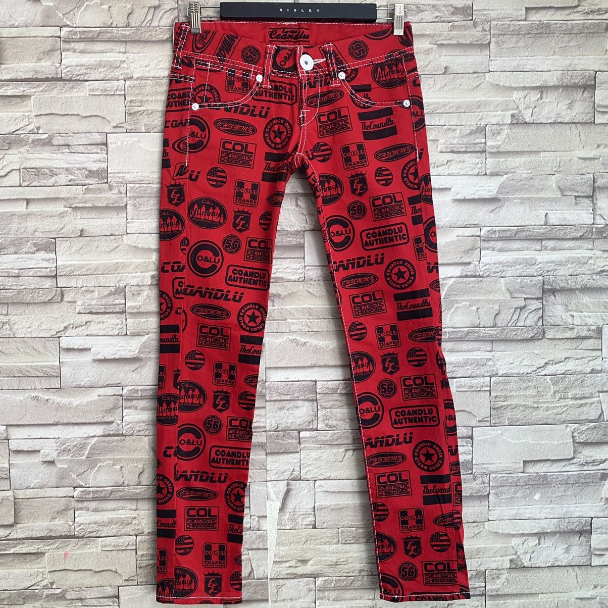 Hysteric Glamour Japanese Brand Co&Lu Printed Denim Skinny Jeans Stretch Size US 26 / EU 42 - 3 Thumbnail