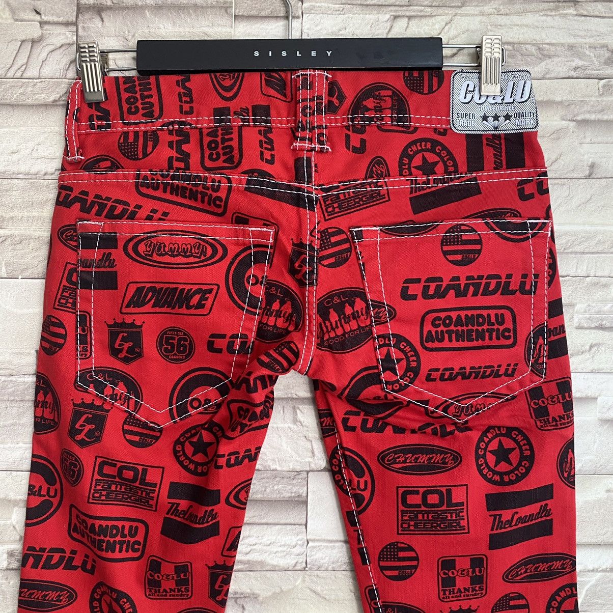 Hysteric Glamour Japanese Brand Co&Lu Printed Denim Skinny Jeans Stretch Size US 26 / EU 42 - 11 Thumbnail