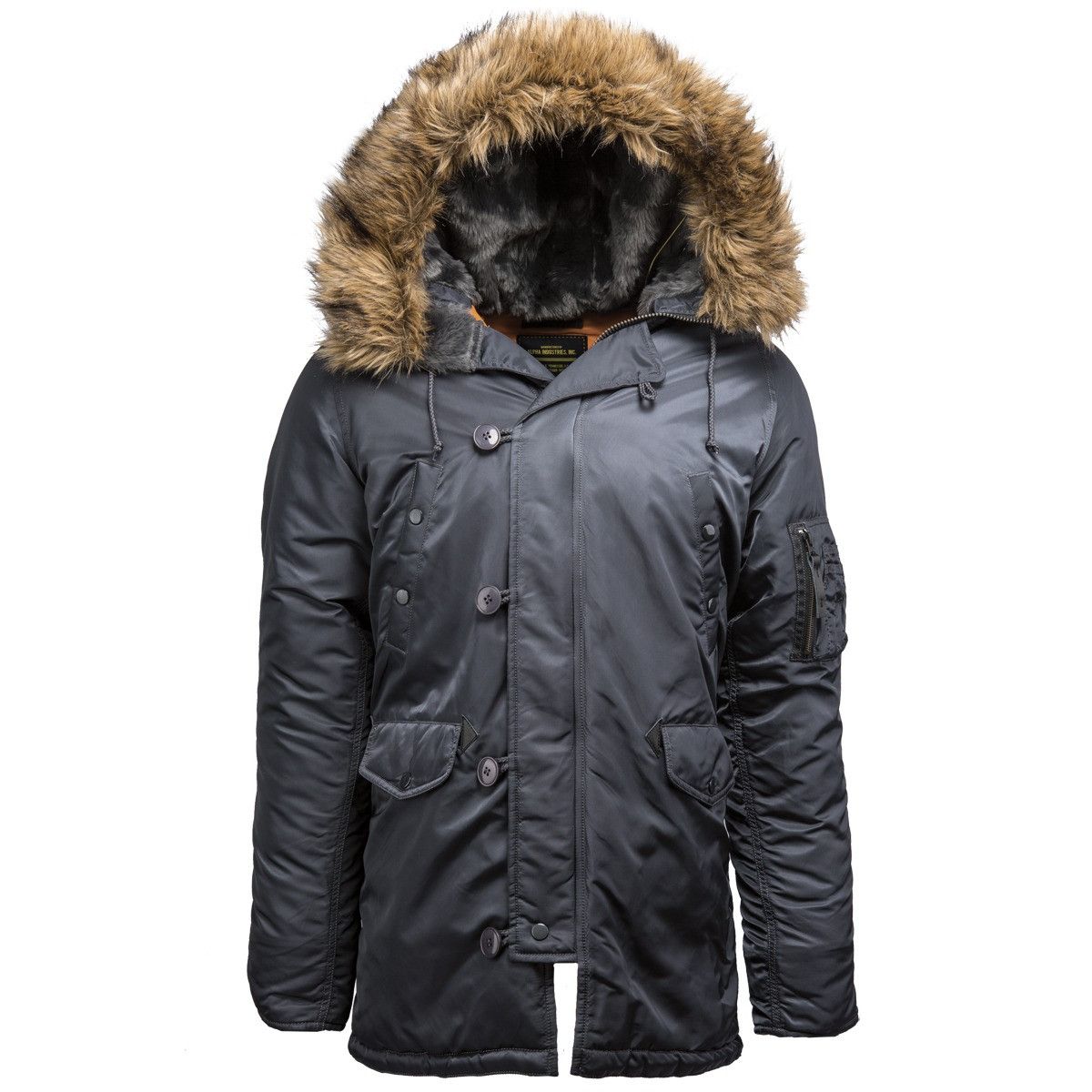 Alpha Industries Slim Fit N-3B Parka Steel Blue | Grailed