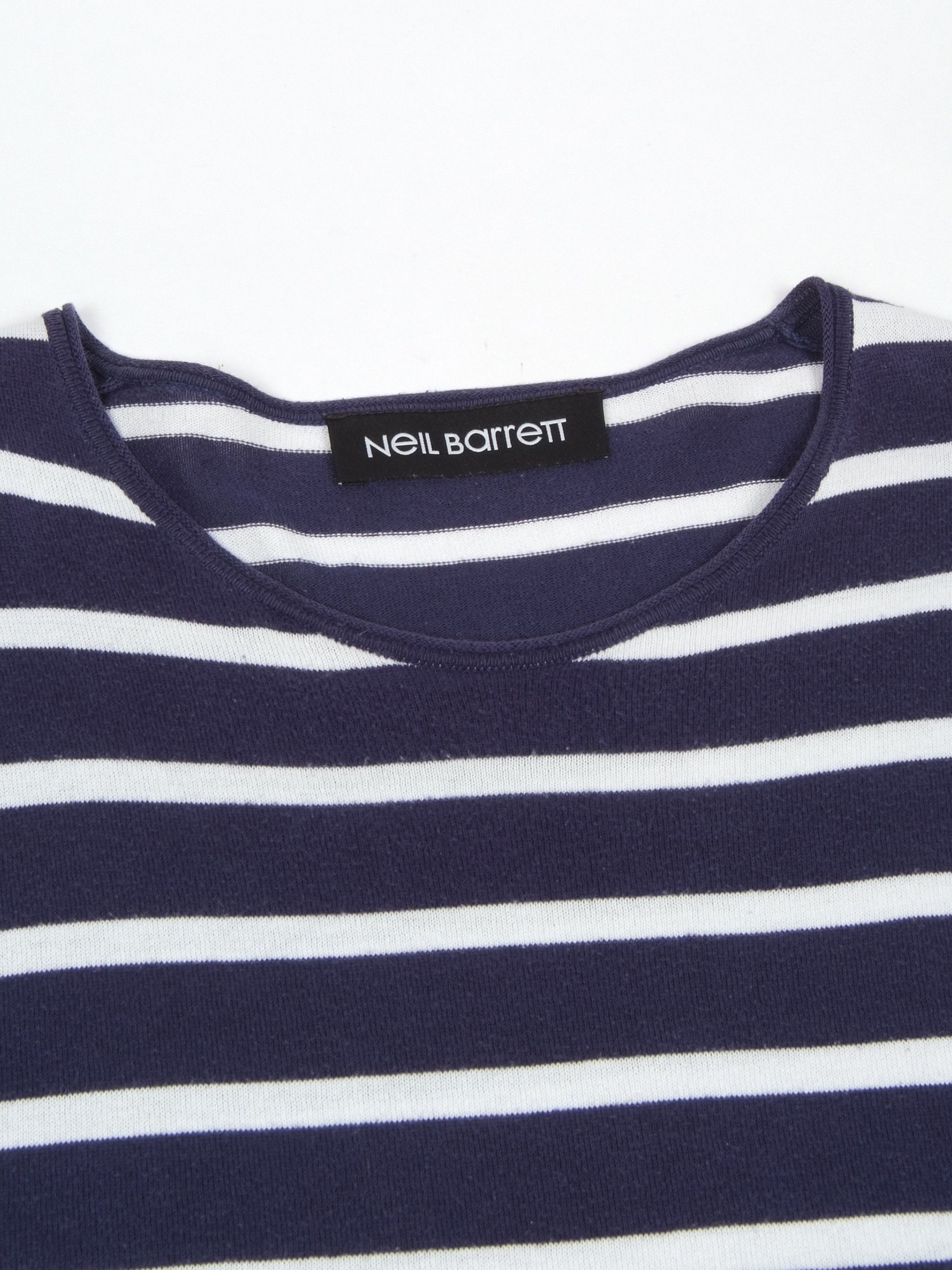 Neil Barrett Neil Barrett Striped Crew Neck Long Sleeve Sweat (L) Size US L / EU 52-54 / 3 - 2 Thumbnail