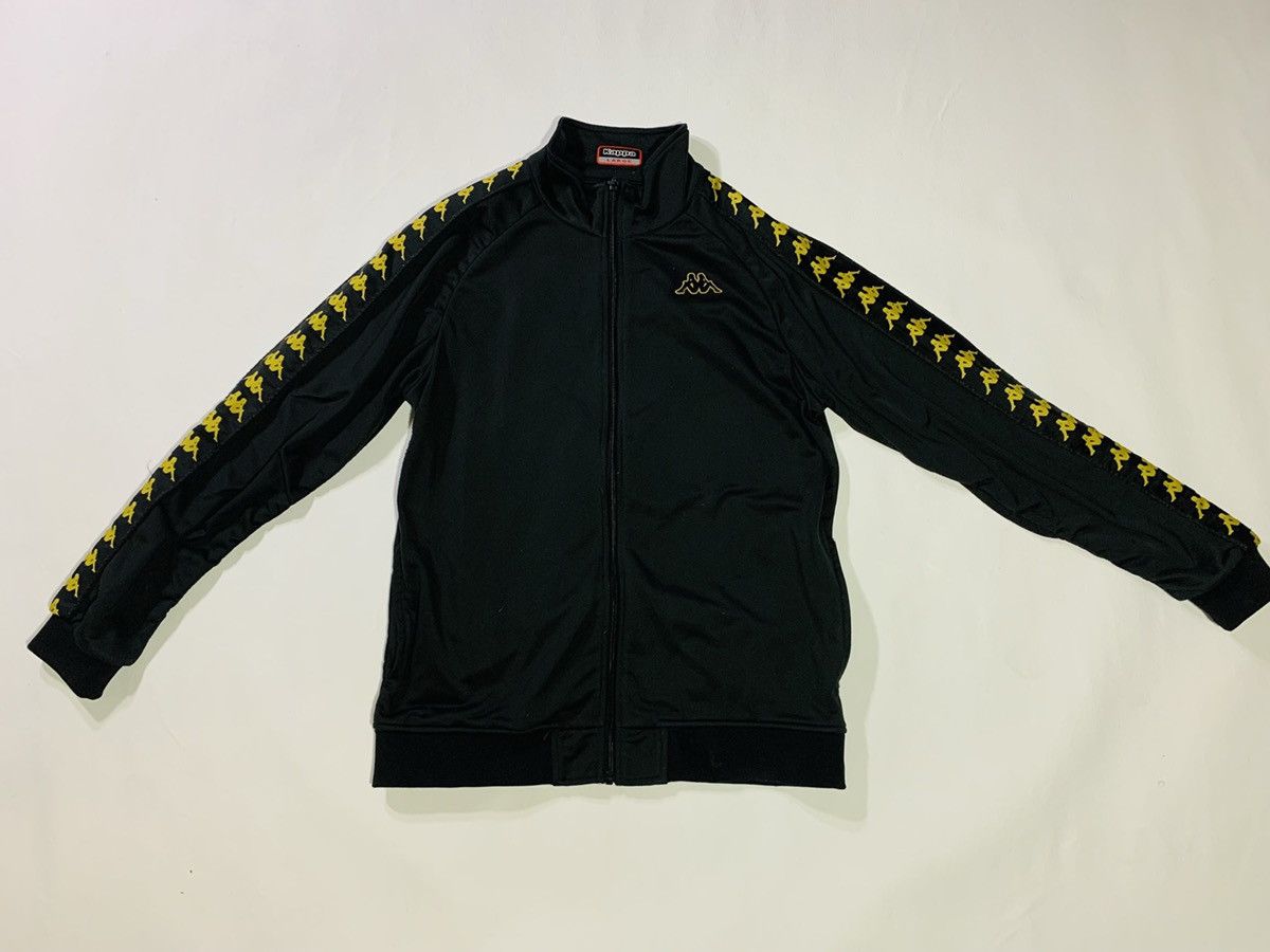 Kappa Kappa Tracksuit Jacket Black Gold Grailed