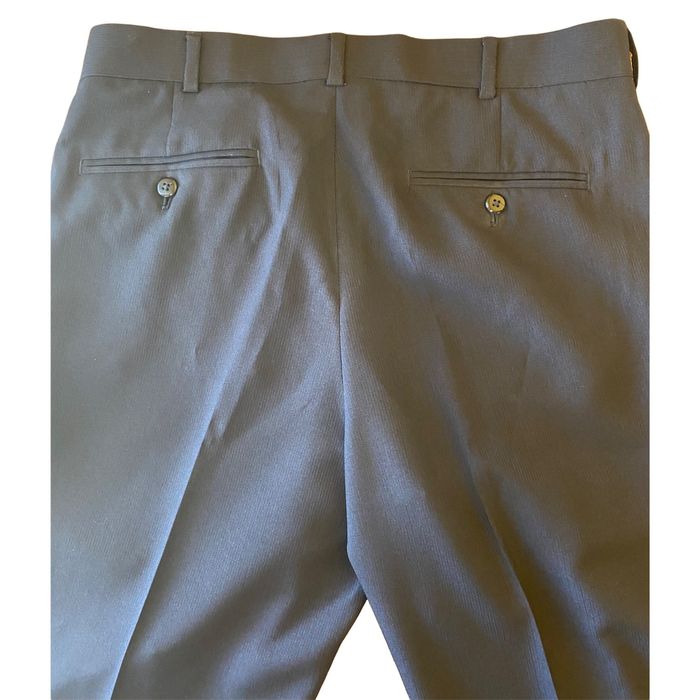 Stafford Two-pleat Slacks, Men's, Size W34 polyester gray type Vintage Second Hand
