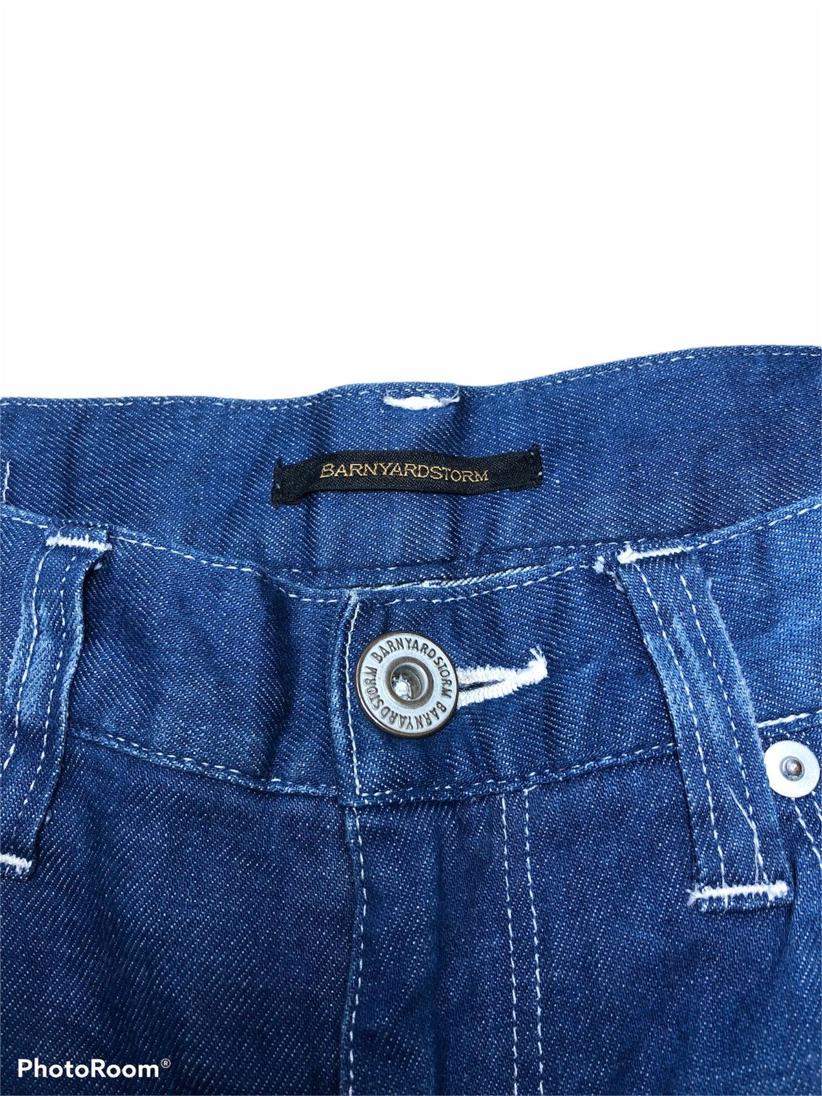 Japanese Brand BARNYARDSTORM DISTRESSED BUCKLE BACK DENIM Size US 30 / EU 46 - 5 Thumbnail