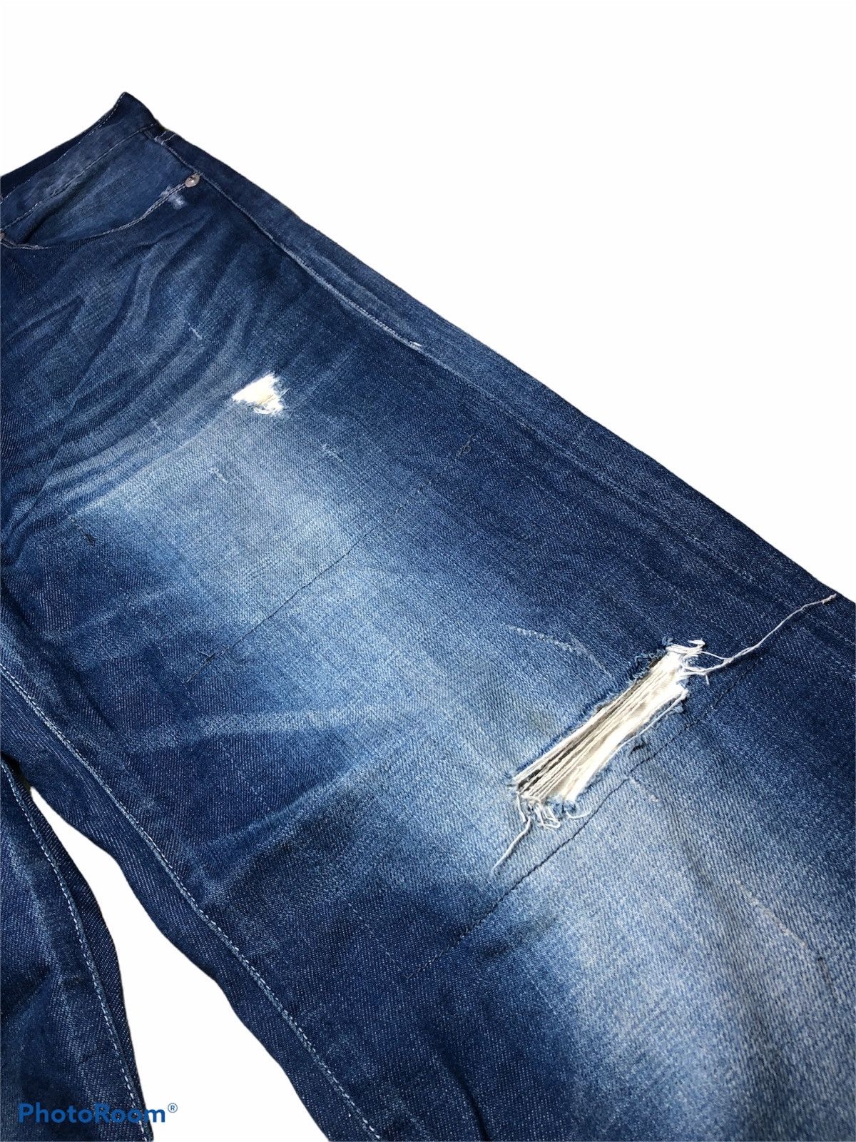 Japanese Brand BARNYARDSTORM DISTRESSED BUCKLE BACK DENIM Size US 30 / EU 46 - 3 Thumbnail