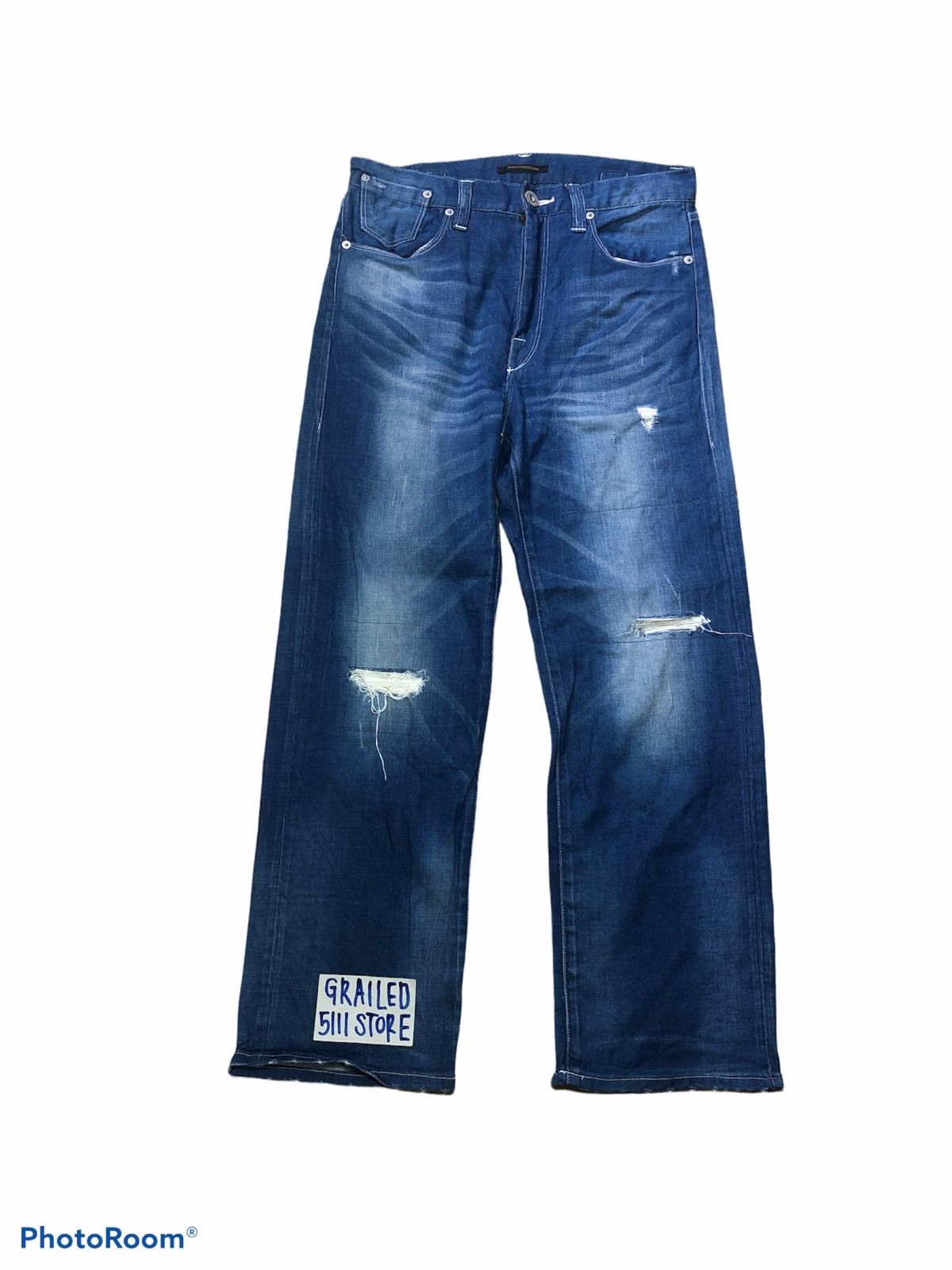 BARNYARDSTORM DISTRESSED BUCKLE BACK DENIM