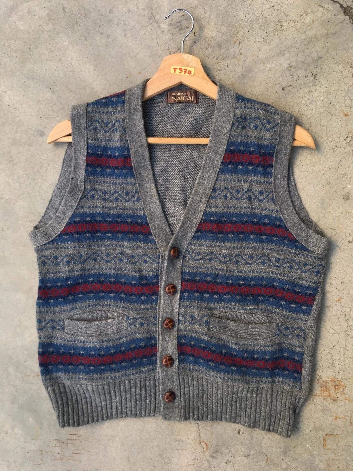 Japanese Brand × OVER THE STRiPES 📌Japanese NAIGAI Stripe Pullover Knitting/Cardigan Vest Size US S / EU 44-46 / 1 - 2 Thumbnail