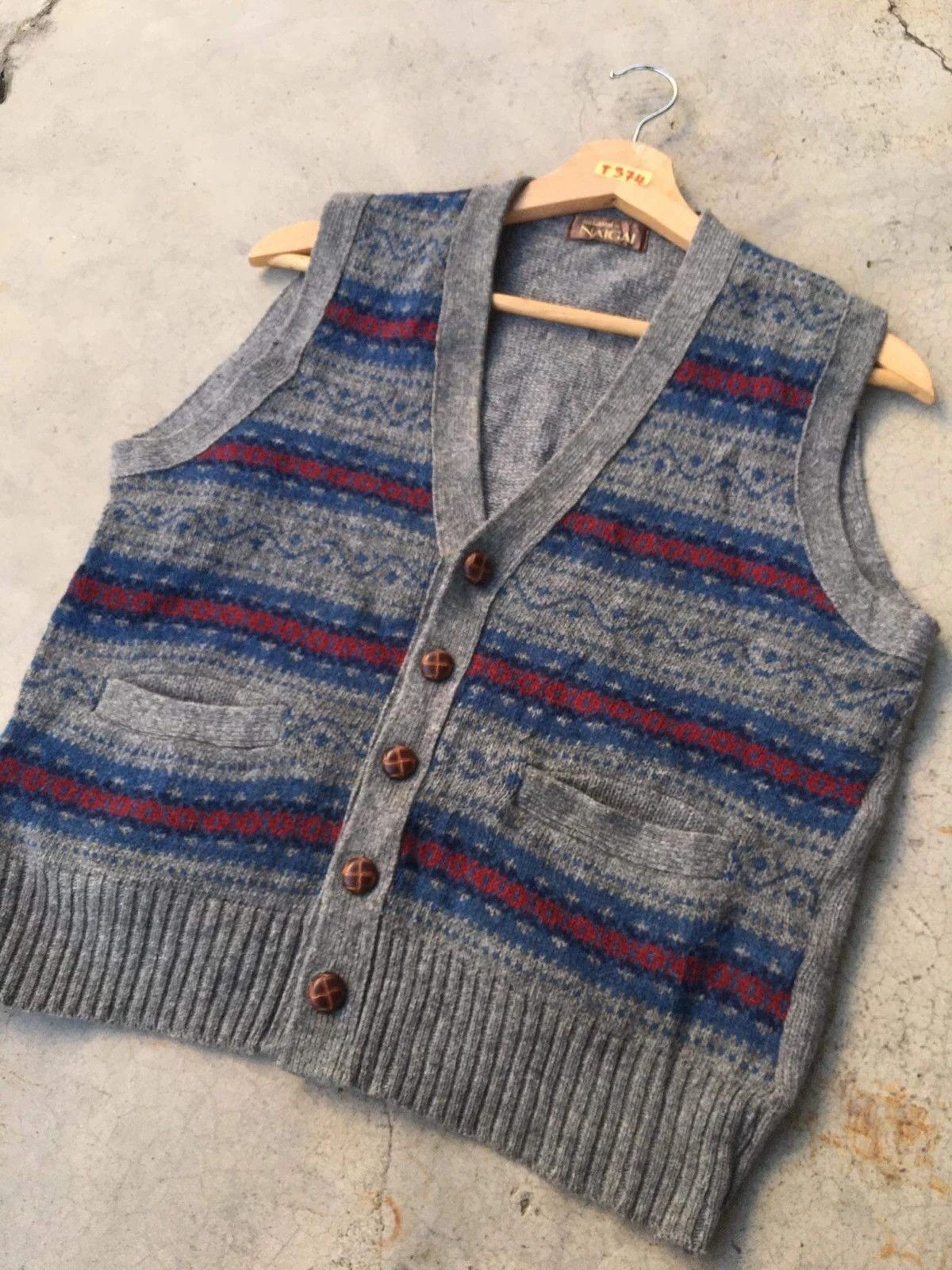Japanese Brand × OVER THE STRiPES 📌Japanese NAIGAI Stripe Pullover Knitting/Cardigan Vest Size US S / EU 44-46 / 1 - 8 Thumbnail