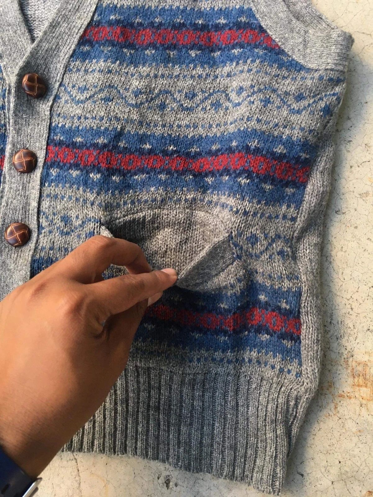 Japanese Brand × OVER THE STRiPES 📌Japanese NAIGAI Stripe Pullover Knitting/Cardigan Vest Size US S / EU 44-46 / 1 - 6 Thumbnail