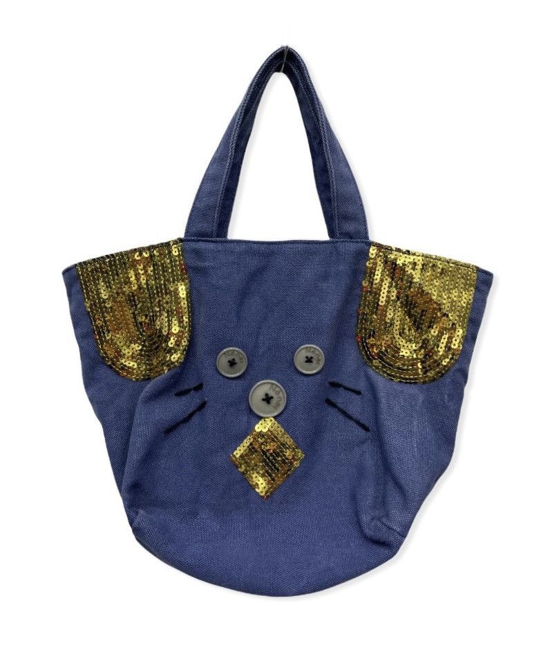 Cuteness Ne-Net Issey Miyake Art Iconic Cat Mini Tote Bag in Blue, Men's