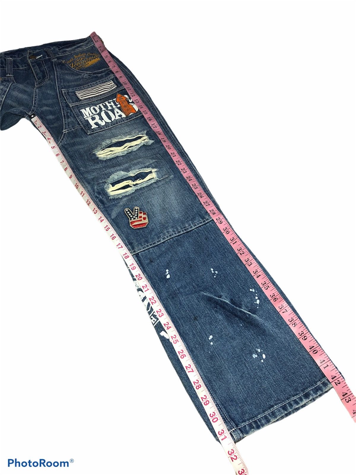 DOUBLE KNEE GERONIMO PATCHES DENIM