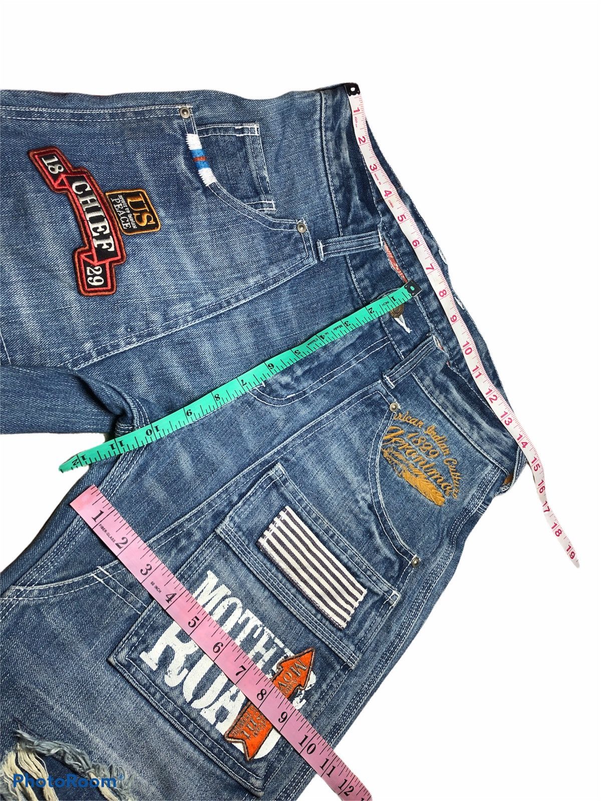 DOUBLE KNEE GERONIMO PATCHES DENIM