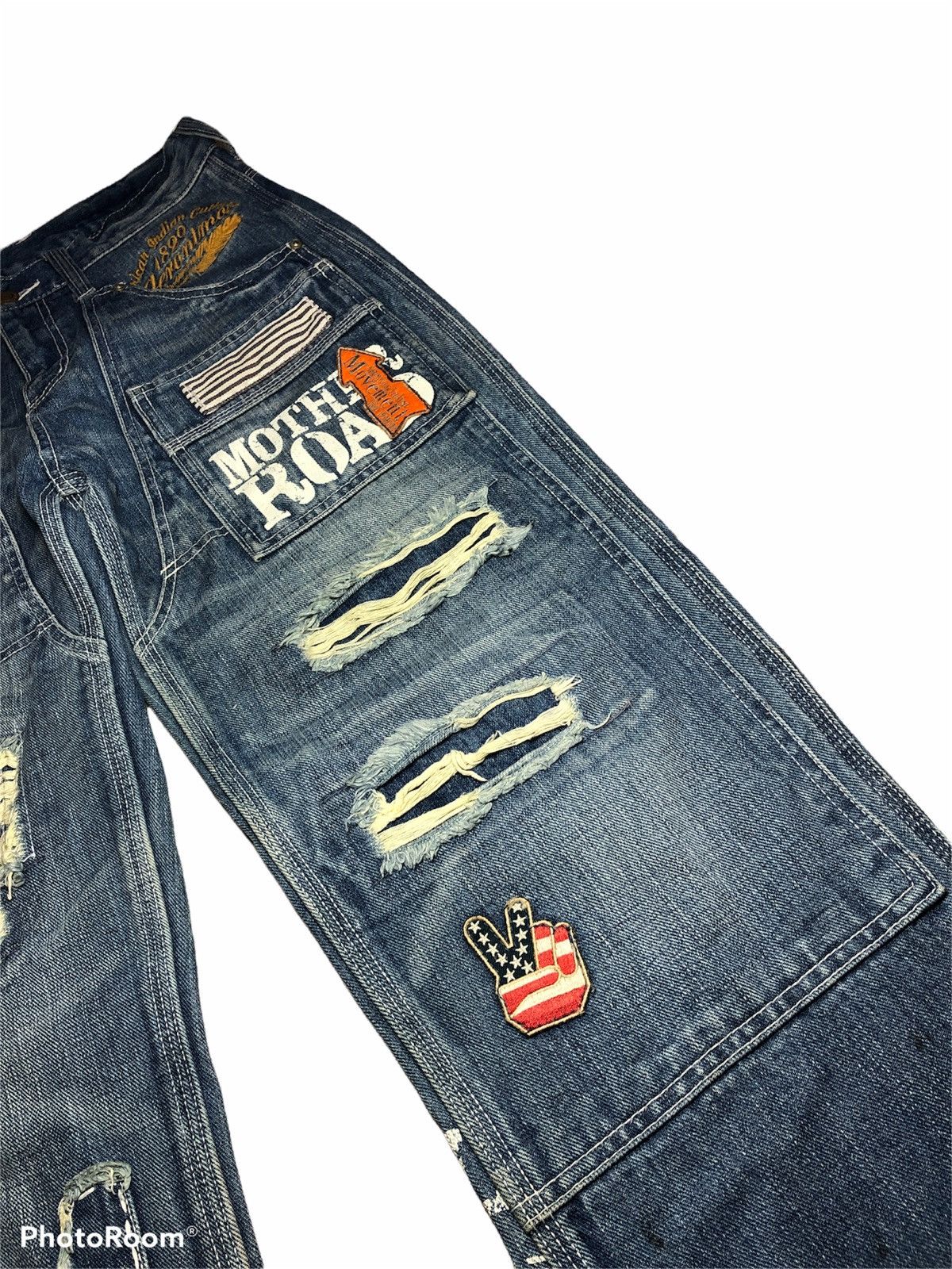 DOUBLE KNEE GERONIMO PATCHES DENIM