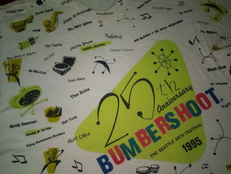 VTG 90s Bumbershoot AOP tshirt Lollapalooza Coachella