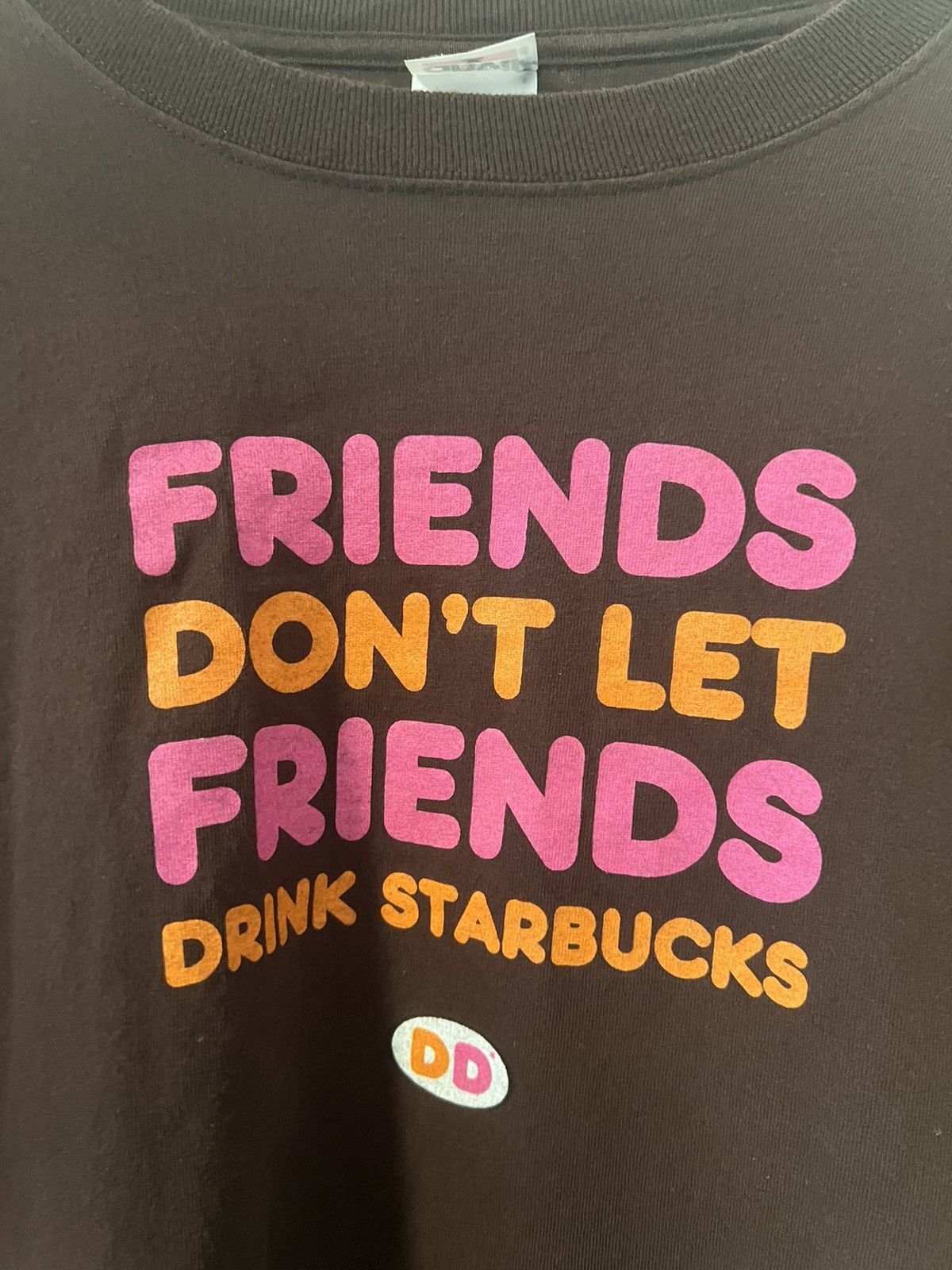 Vintage Dunkin Donuts T-Shirt/Tee Vintage Y2K 90s Retro Coffee Brown Size US XL / EU 56 / 4 - 3 Thumbnail