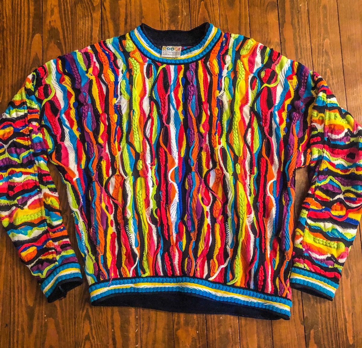 Coogi 90s Authentic Coogi Sweater Multicolor Rare Style Size