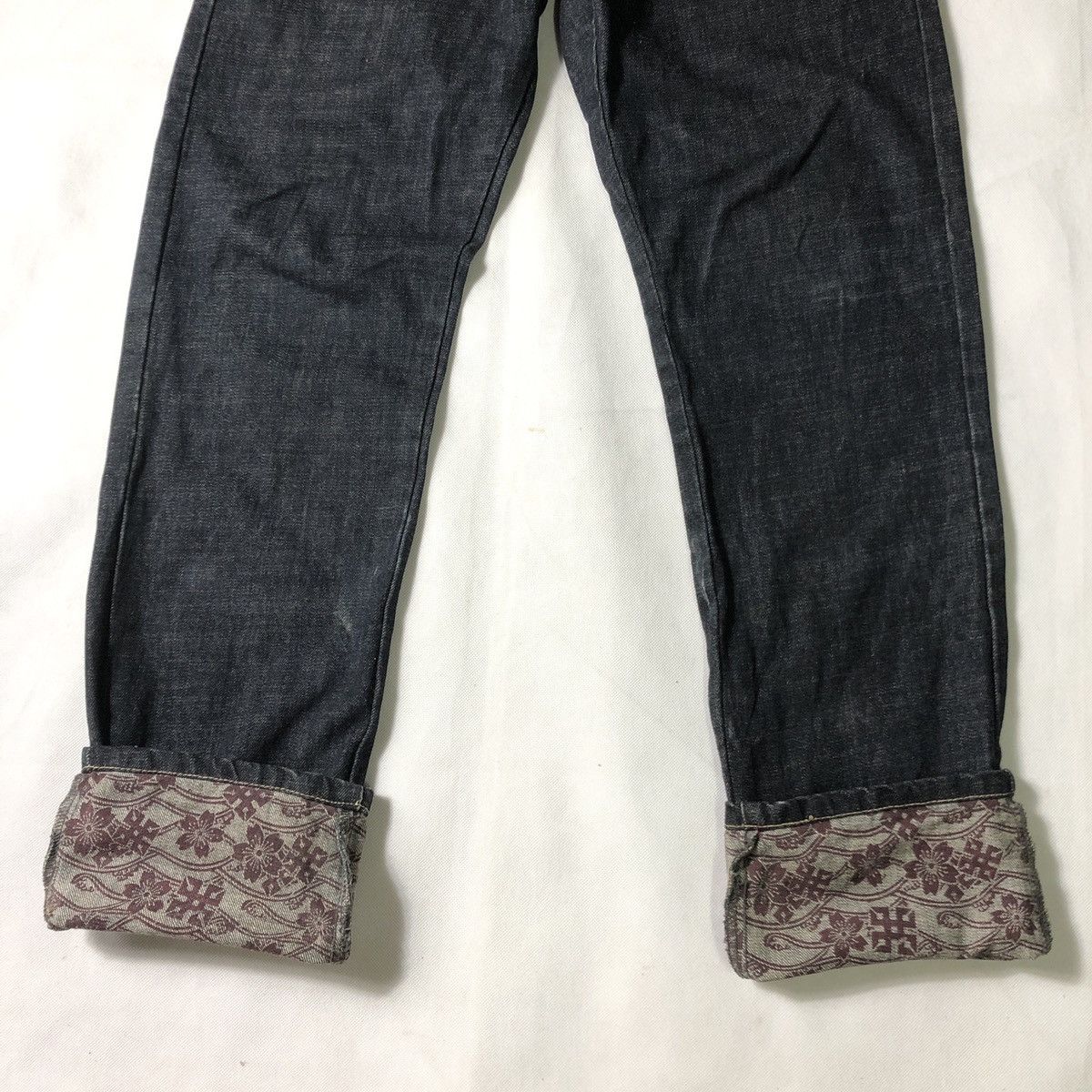 Japanese Brand Rare!! Sharaku Double Waist Denim Patchwork Sashiko Jeans Size US 32 / EU 48 - 4 Thumbnail