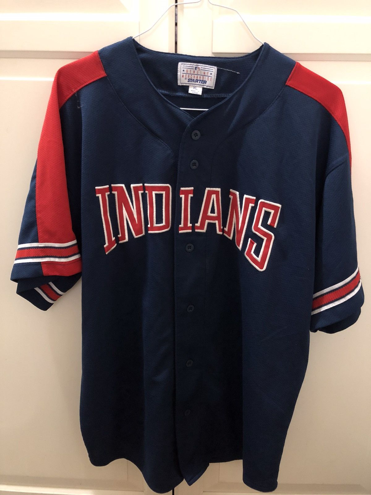 MAJESTIC  KENNY LOFTON Cleveland Indians 1996 Throwback Baseball Jersey