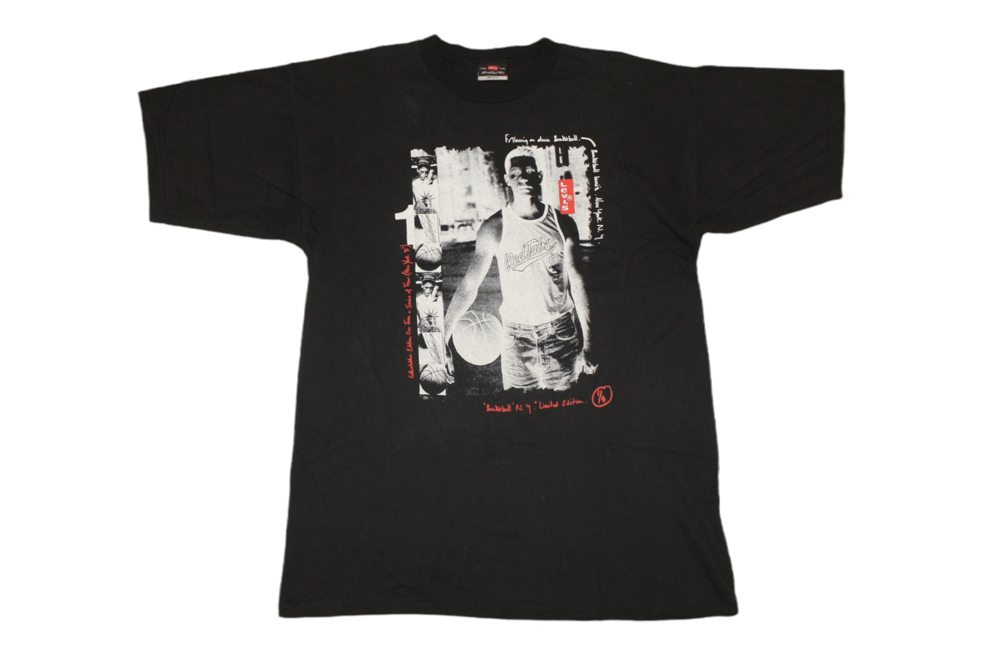 Levi's Vintage Clothing 🔥Made in UK. Levi's Basketball N.Y. '91 Collection T-Shirt Size US M / EU 48-50 / 2 - 1 Thumbnail