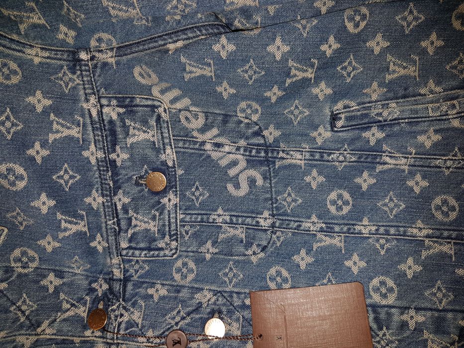Jacket Louis Vuitton x Supreme Blue size 48 IT in Denim - Jeans - 17037559