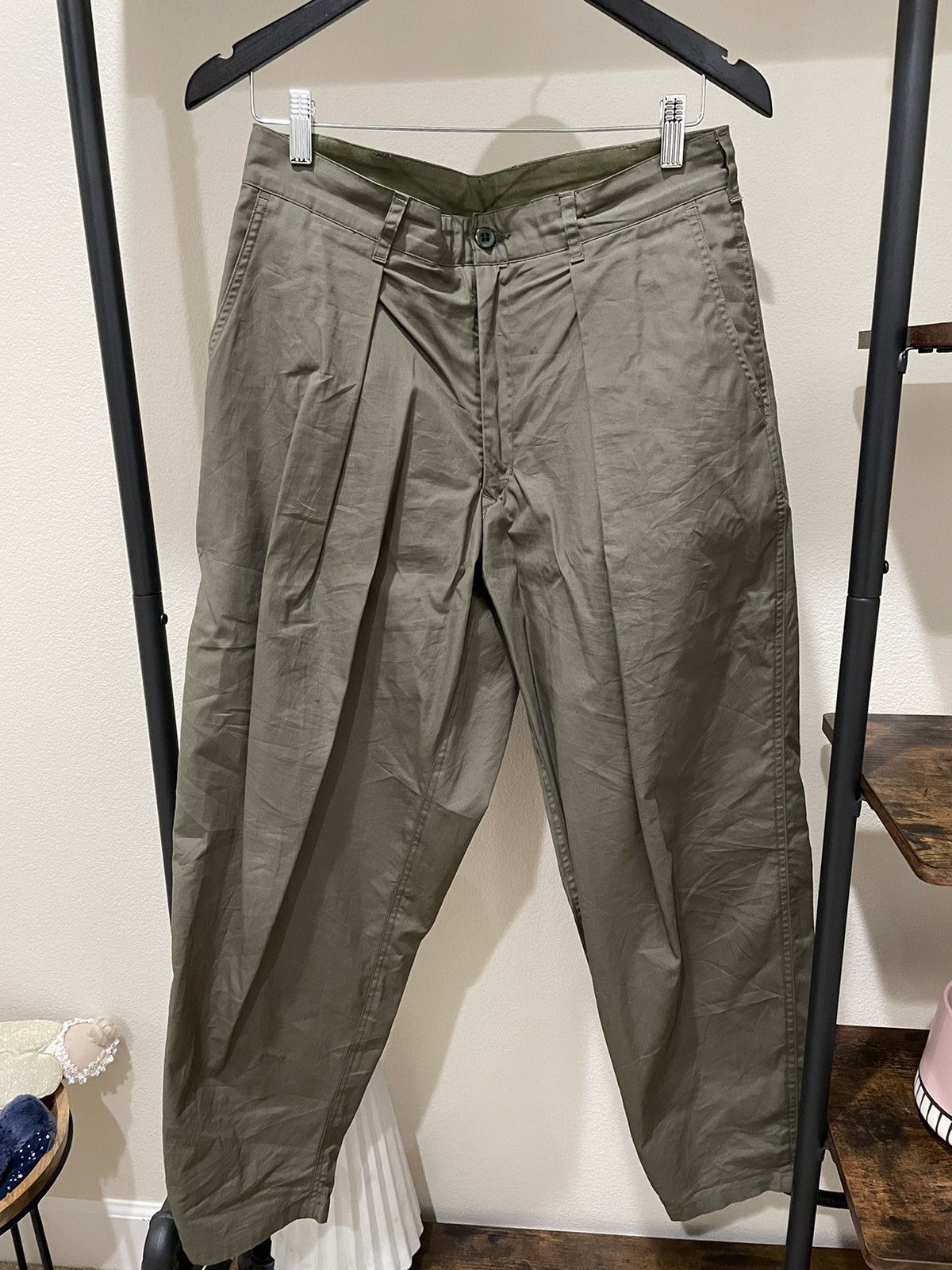 image of Monitaly Riding Pants In Vancloth Sateen Olive in Green, Men's (Size 32)
