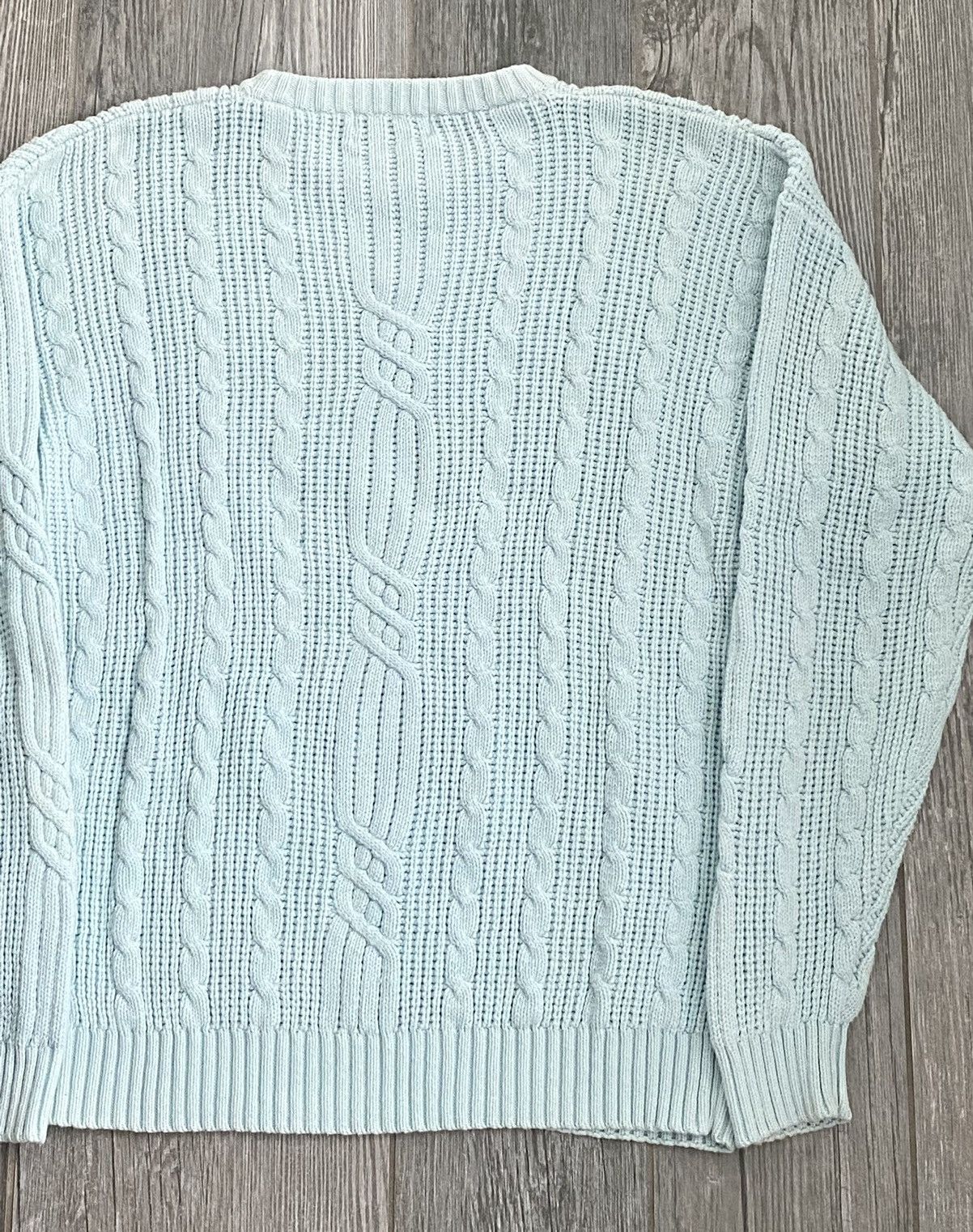 Christian Dior Monsieur 1990s Christian Dior Light Blue Vintage Hand Knit Sweater Size US L / EU 52-54 / 3 - 4 Thumbnail