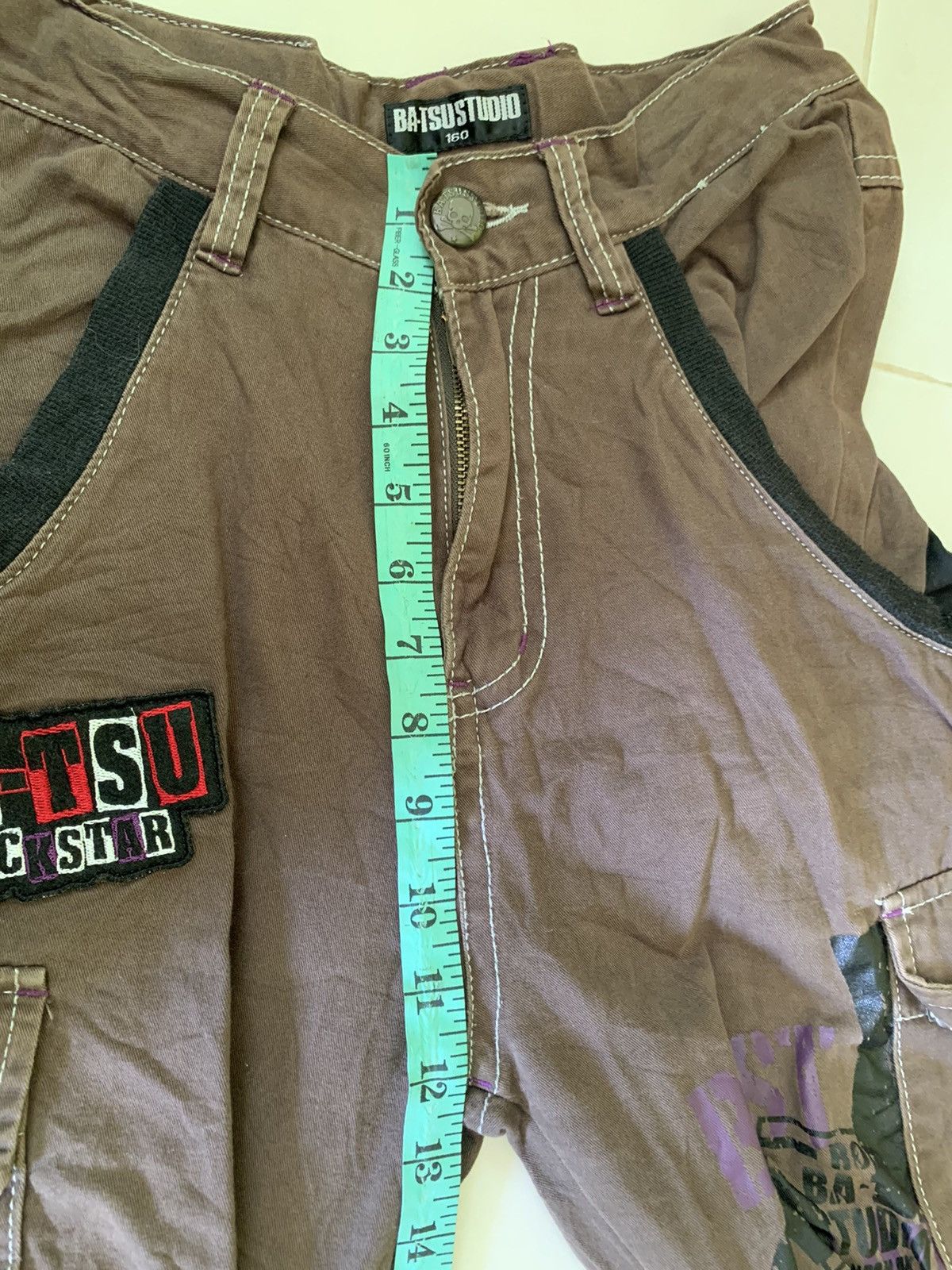 Japanese Brand 🔥Rare🔥Batsu Studio Multipocket Punk Style Pants Size US 27 - 17 Thumbnail