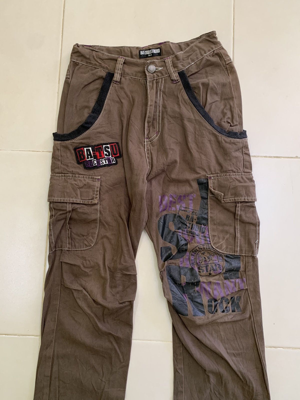 Japanese Brand 🔥Rare🔥Batsu Studio Multipocket Punk Style Pants Size US 27 - 4 Thumbnail