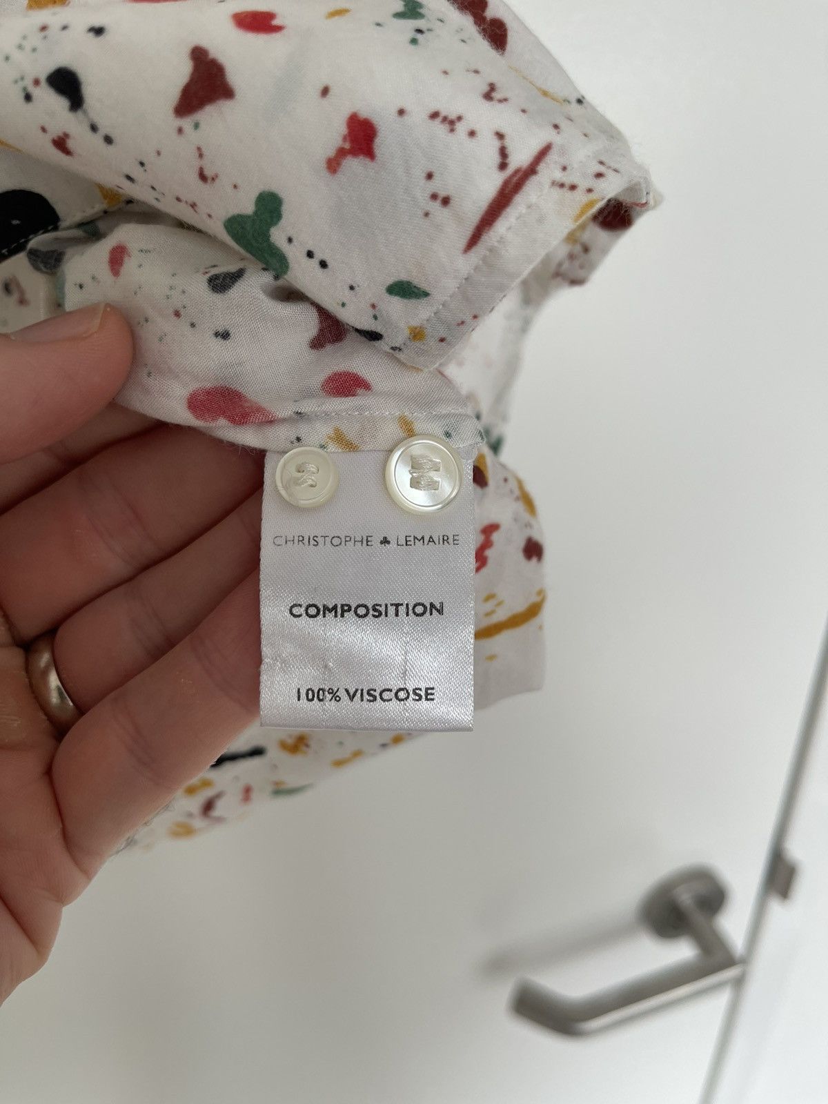 Christophe Lemaire SS13 viscose terrazo shirt, size 4/L Size US L / EU 52-54 / 3 - 5 Thumbnail