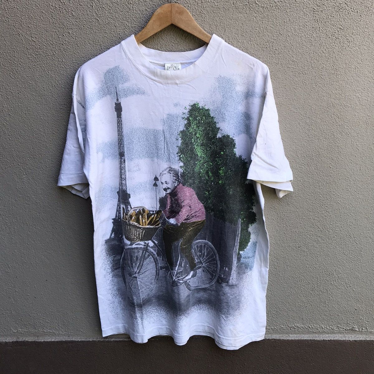 Vintage Vintage 90s ALBERT EINSTEIN all over print art tee Size US XL / EU 56 / 4 - 1 Thumbnail