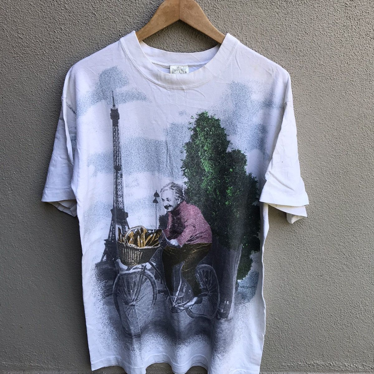 Vintage Vintage 90s ALBERT EINSTEIN all over print art tee Size US XL / EU 56 / 4 - 2 Thumbnail