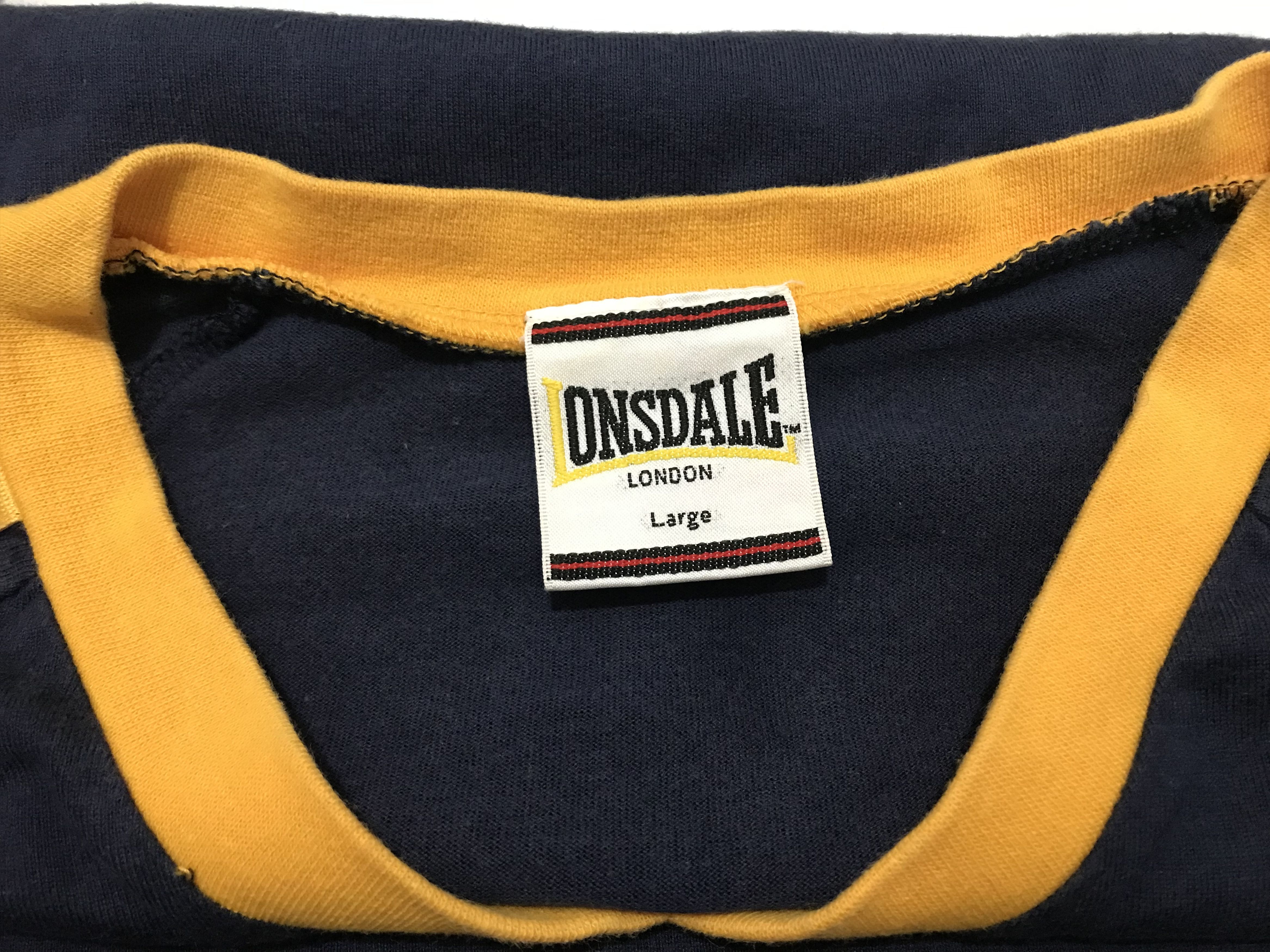 Lonsdale Vintage Lonsdale V-Neck T-Shirt Size US L / EU 52-54 / 3 - 4 Thumbnail