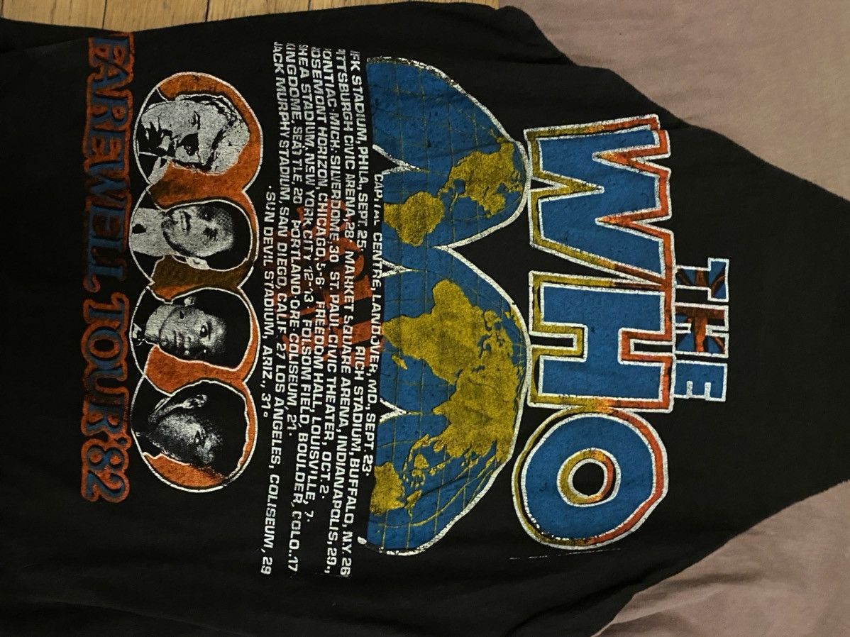 【vintageバンドT】THE WHO FAREWELL TOUR '82 Vintage The Who Concert T Shirt 1982 The First Farewell Tour
