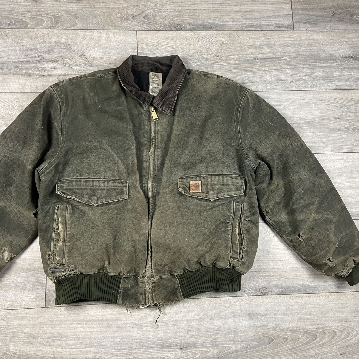 Vintage Carhartt distressed J165 Quilt Lined Duck Bomber Jacket 2XL Size US XXL / EU 58 / 5 - 1 Preview
