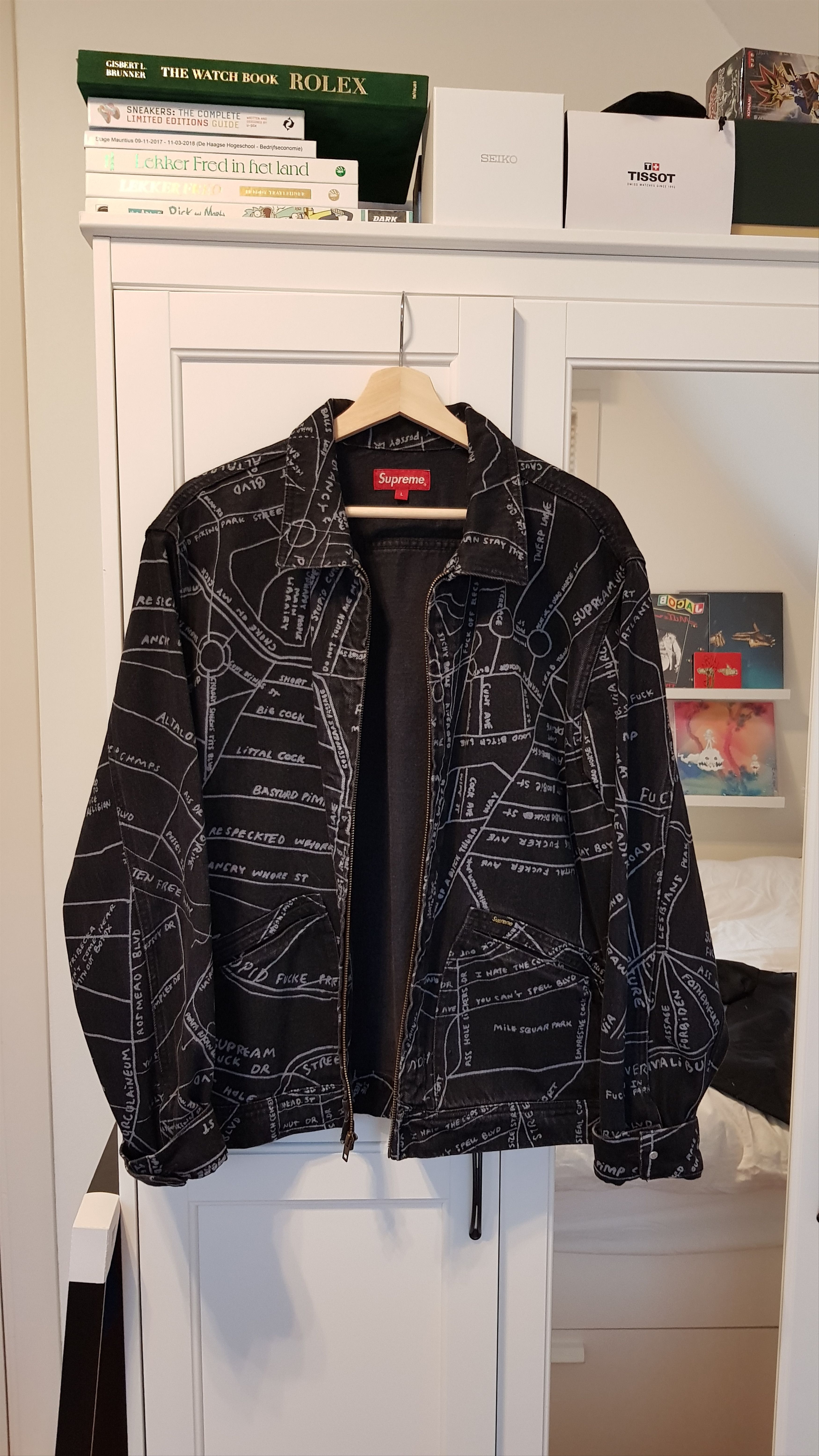 Supreme Supreme Gonz Map Work Jacket Washed Black SS19 Size L