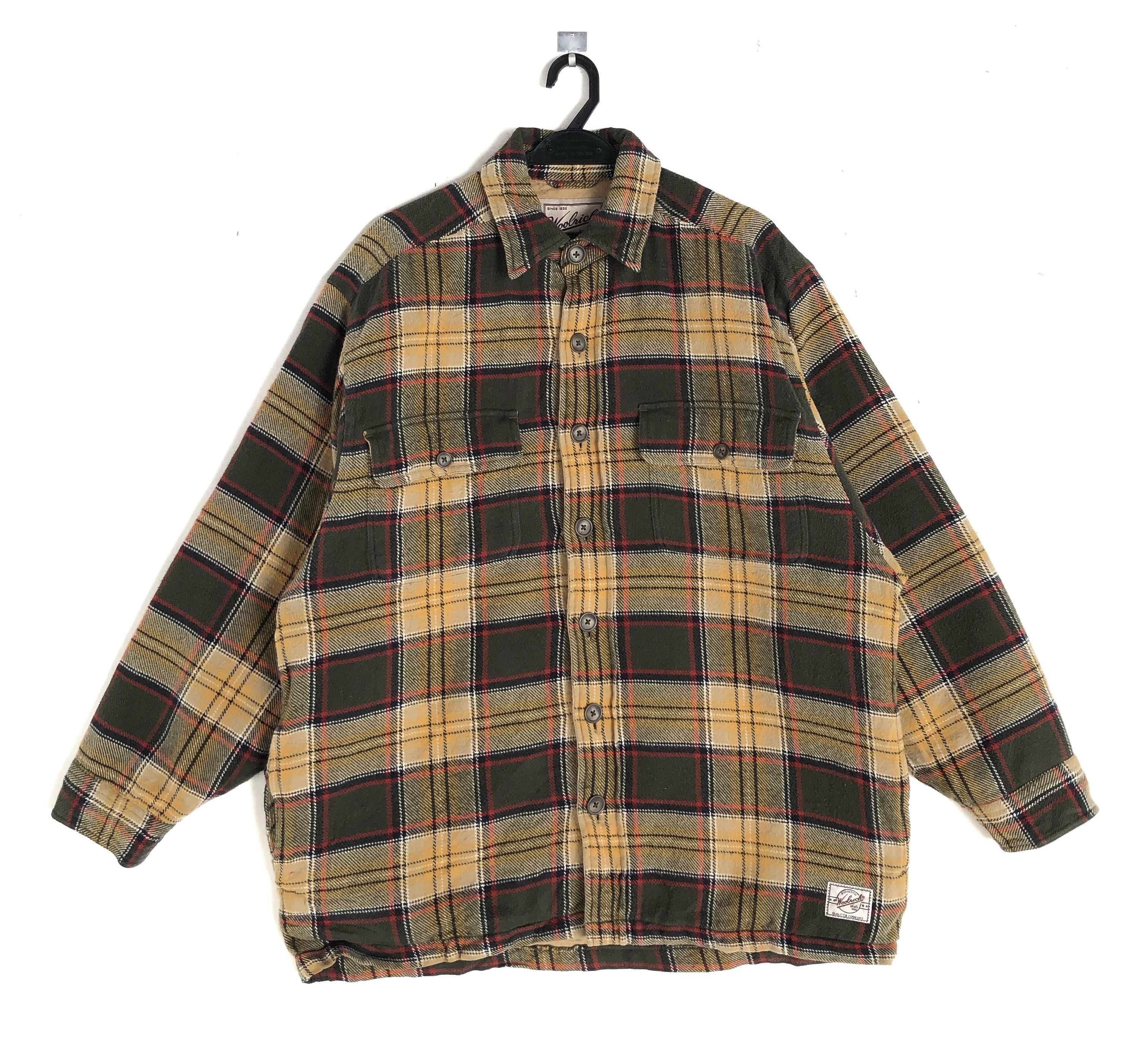 Vintage × Woolrich Woolen Mills VINTAGE WOOLRICH FLANNEL RUGGED SHIRT JACKET OVERSIZED Size US XL / EU 56 / 4 - 1 Thumbnail
