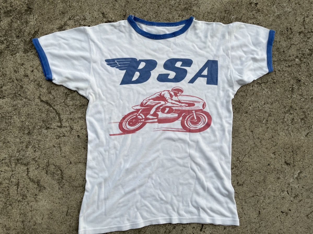 Indian Motorcycle × Vintage Vintage 80s BSA Shirt Rare Size US S / EU 44-46 / 1 - 2 Thumbnail