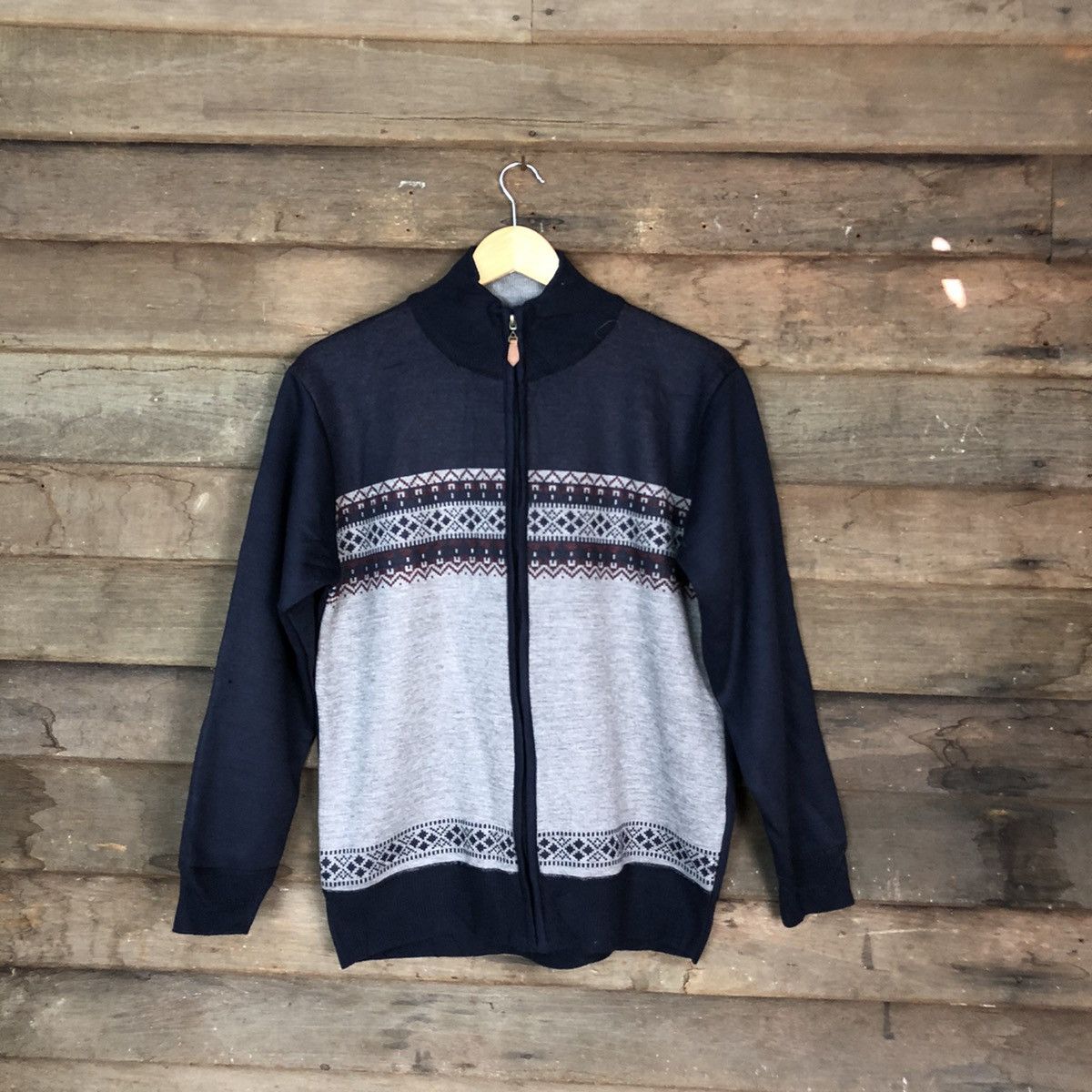 G-Staff Zipper Dark blue Knitwear Sweater #6756