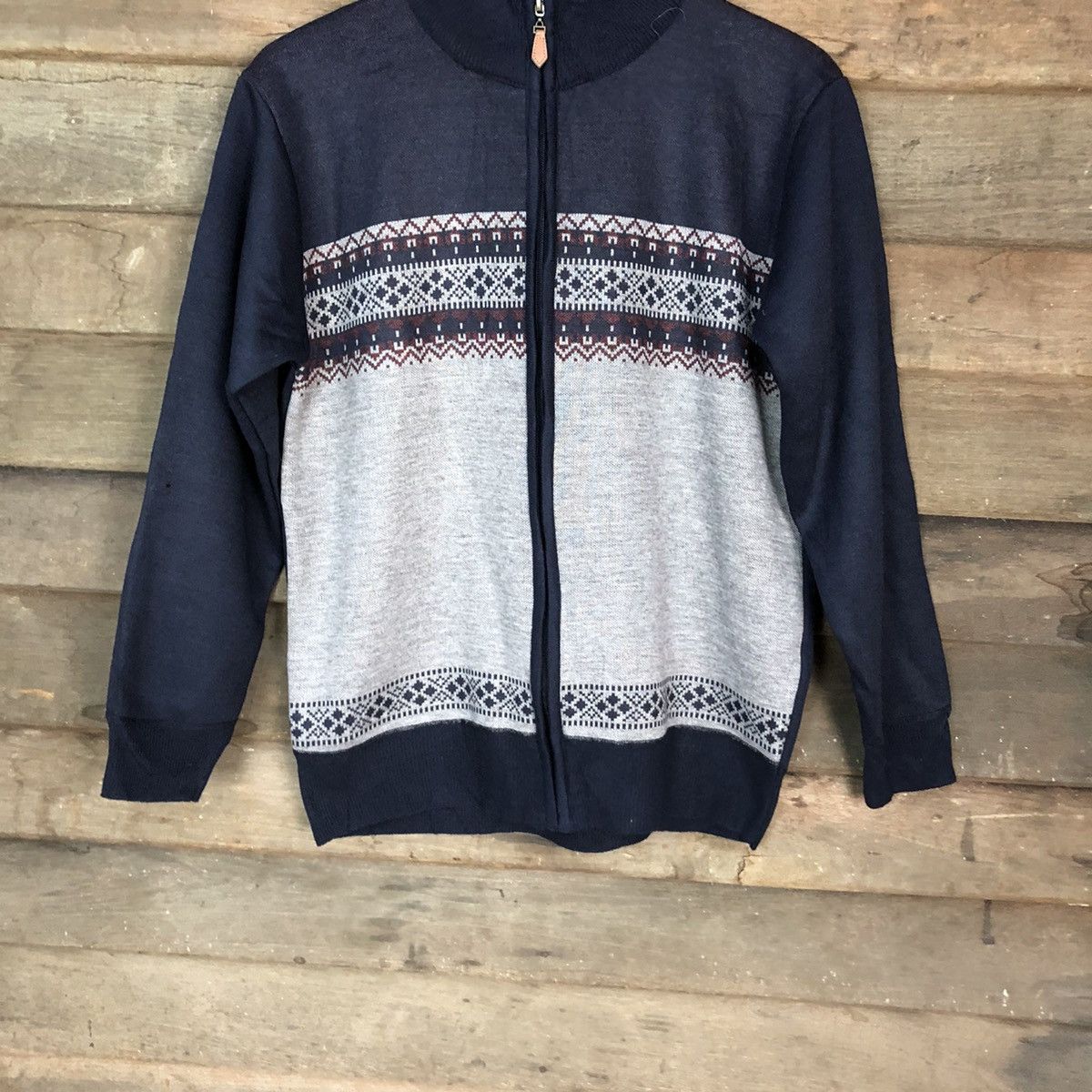 Japanese Brand × Vintage G-Staff Zipper Dark blue Knitwear Sweater #6756 Size US M / EU 48-50 / 2 - 3 Thumbnail
