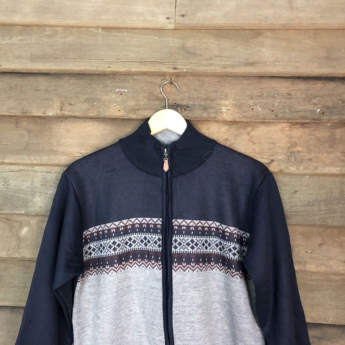 Japanese Brand × Vintage G-Staff Zipper Dark blue Knitwear Sweater #6756 Size US M / EU 48-50 / 2 - 2 Thumbnail