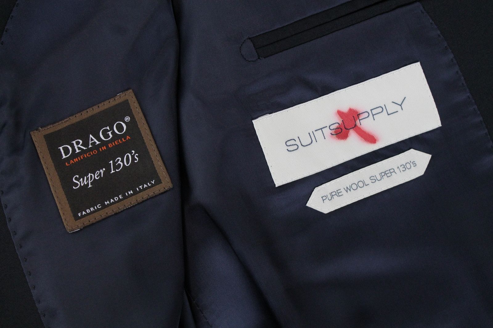 Suitsupply SIENNA TICKET POCKET UK42R 130's Wool 2-Piece Suit 28742 Size 42R - 4 Thumbnail