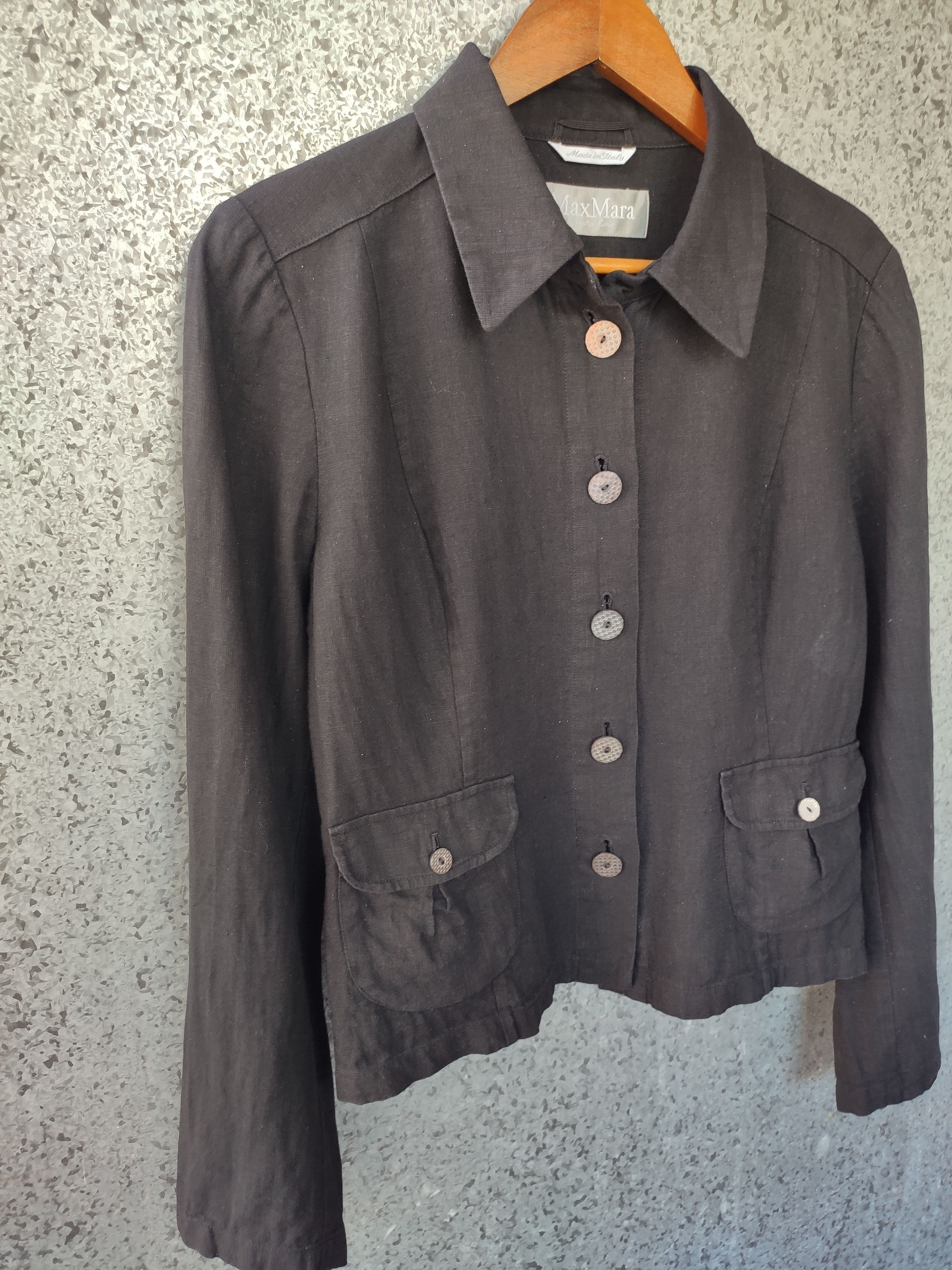 Max Mara Max Mara Button up linen jacket Size S / US 4 / IT 40 - 3 Thumbnail