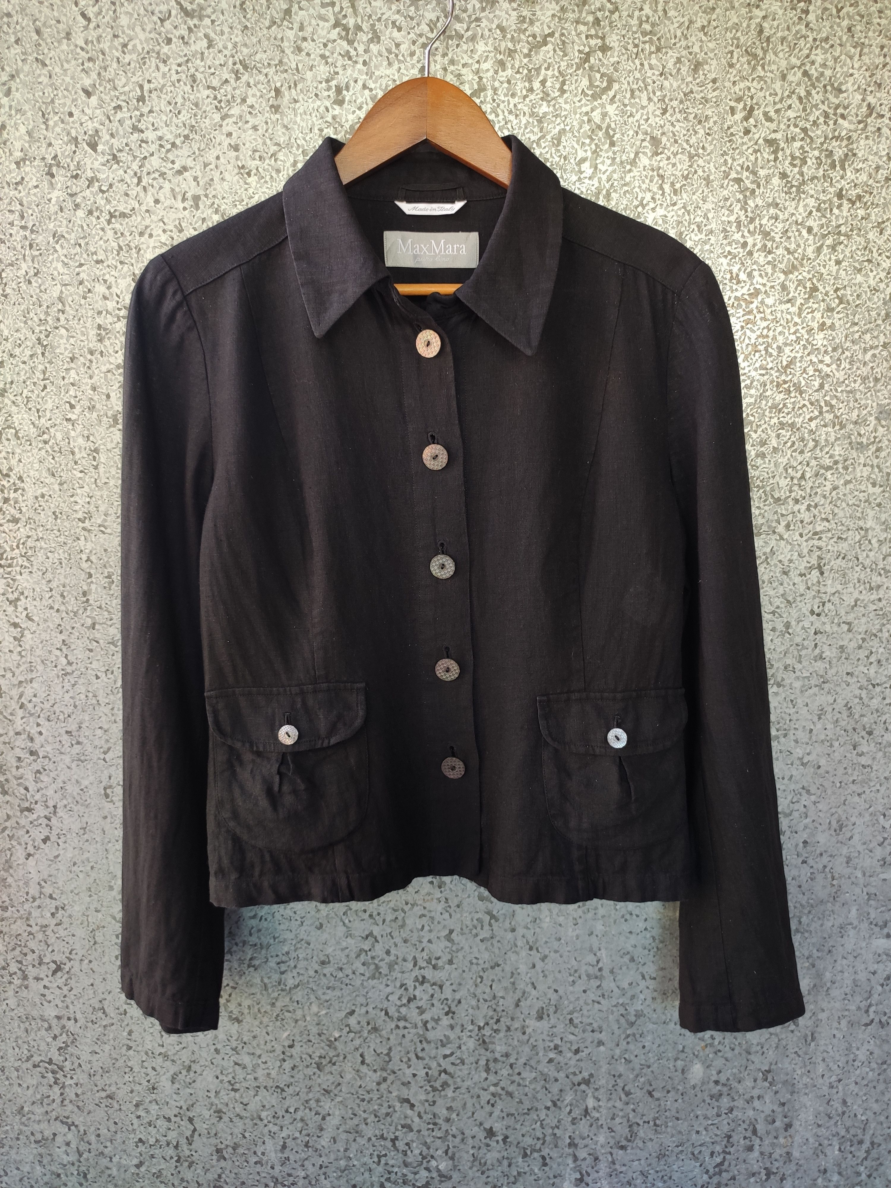 Max Mara Max Mara Button up linen jacket Size S / US 4 / IT 40 - 1 Thumbnail