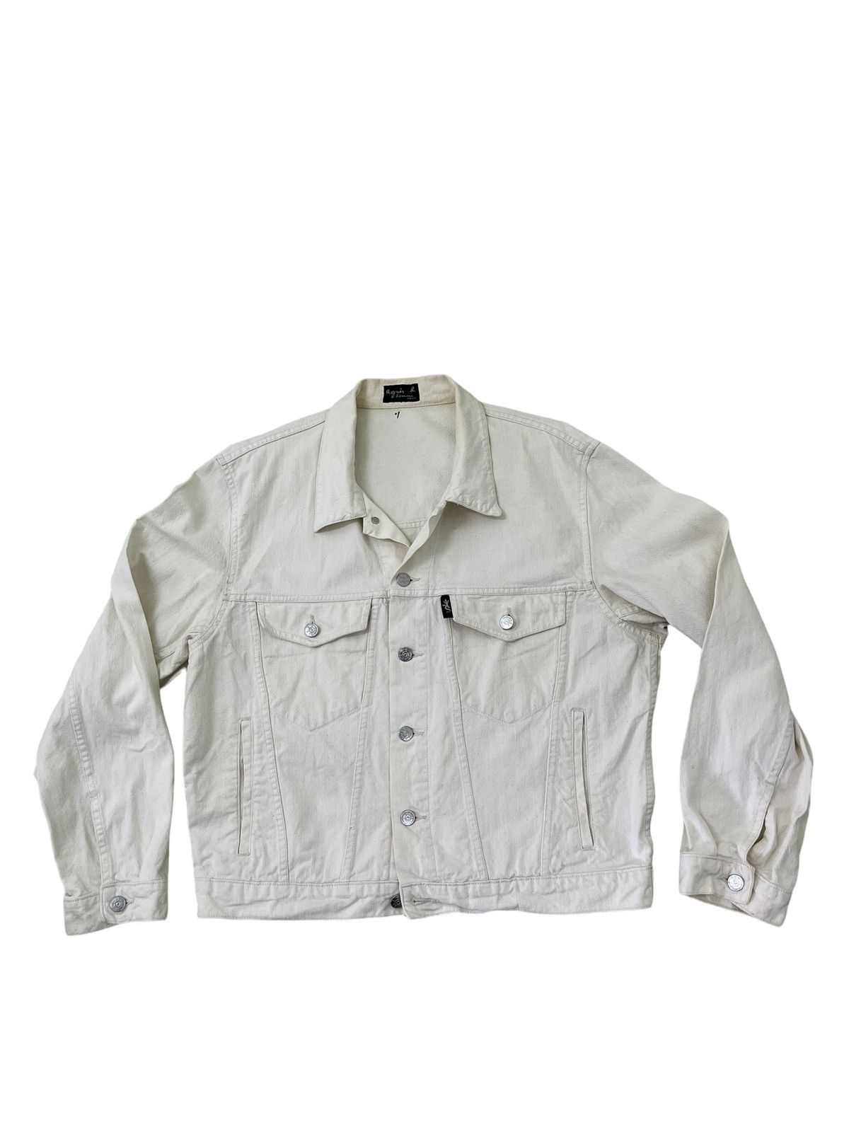 agnes b. Made in France Vintage Agnes B. Trucker Jacket 10🟩 Size US L / EU 52-54 / 3 - 2 Thumbnail