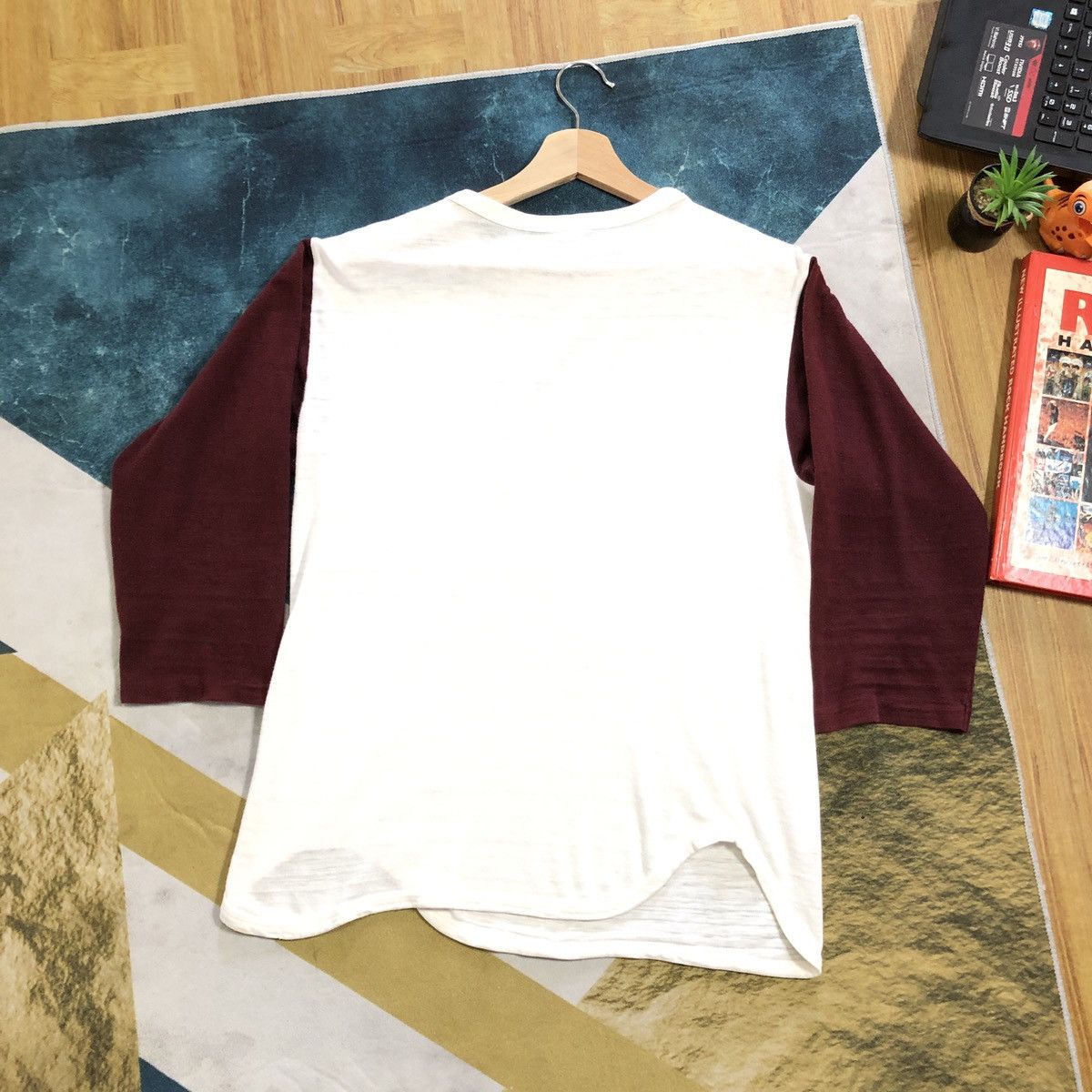 Japanese Brand × Vintage × Warehouse Vintage Warehouse 50s Circa Loopwheel Raglan Tshirt Size US S / EU 44-46 / 1 - 3 Thumbnail
