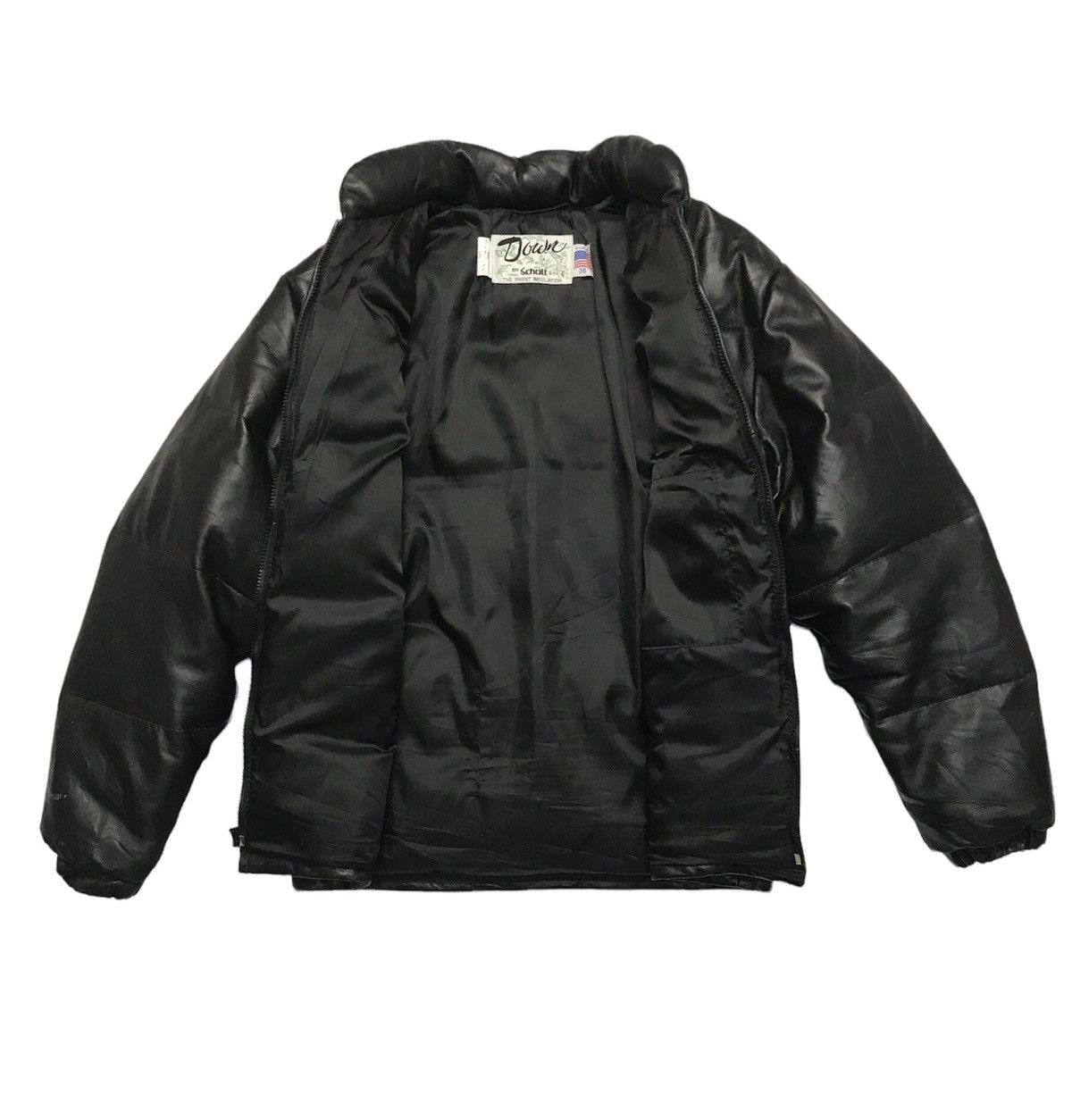 Schott × Vintage SCHOTT PUFFER DOWN BLACK JACKET Size US M / EU 48-50 / 2 - 4 Thumbnail