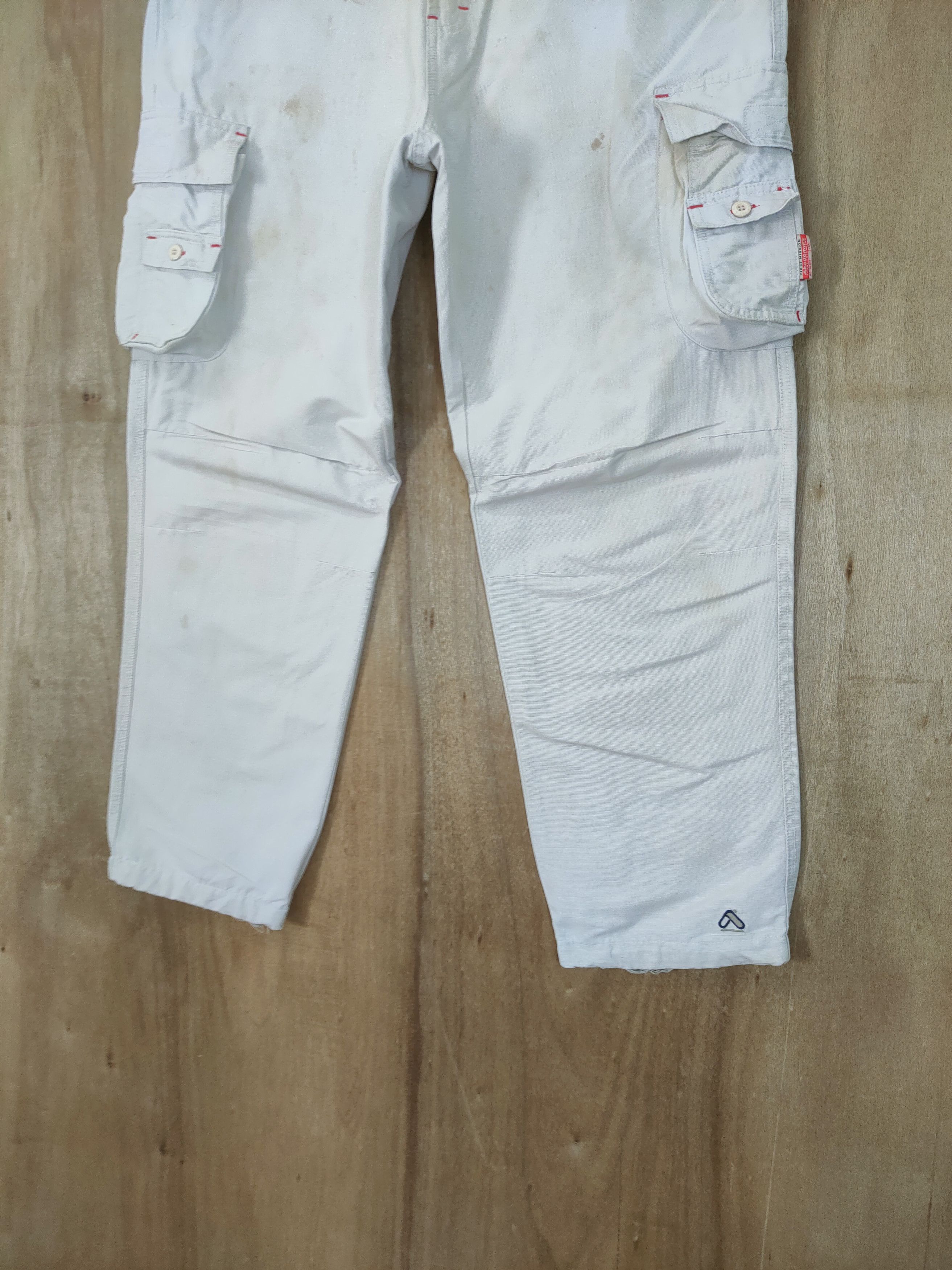 Akademiks #1 AKADEMIKS FADED WHITE YELLOW CARGO PANTS Size US 36 / EU 52 - 3 Thumbnail