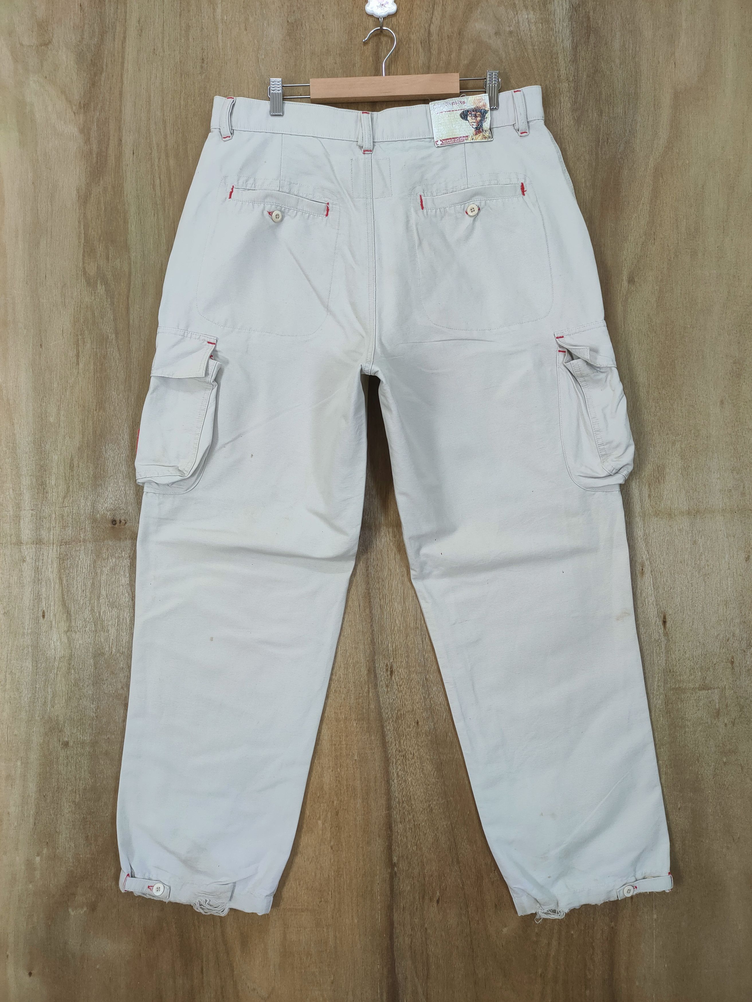 Akademiks #1 AKADEMIKS FADED WHITE YELLOW CARGO PANTS Size US 36 / EU 52 - 7 Thumbnail